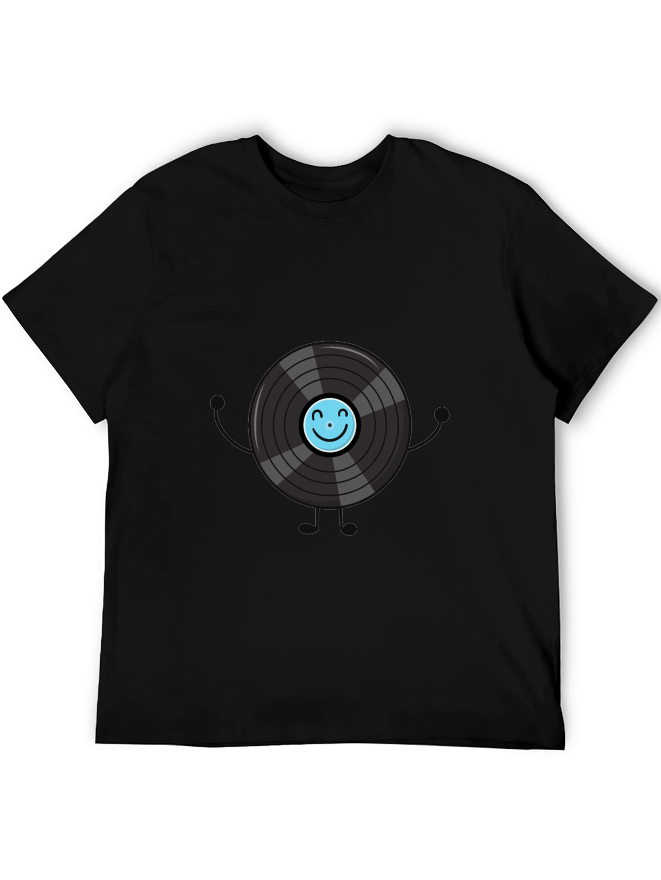 Vinyl Record Graphic Tee - Black