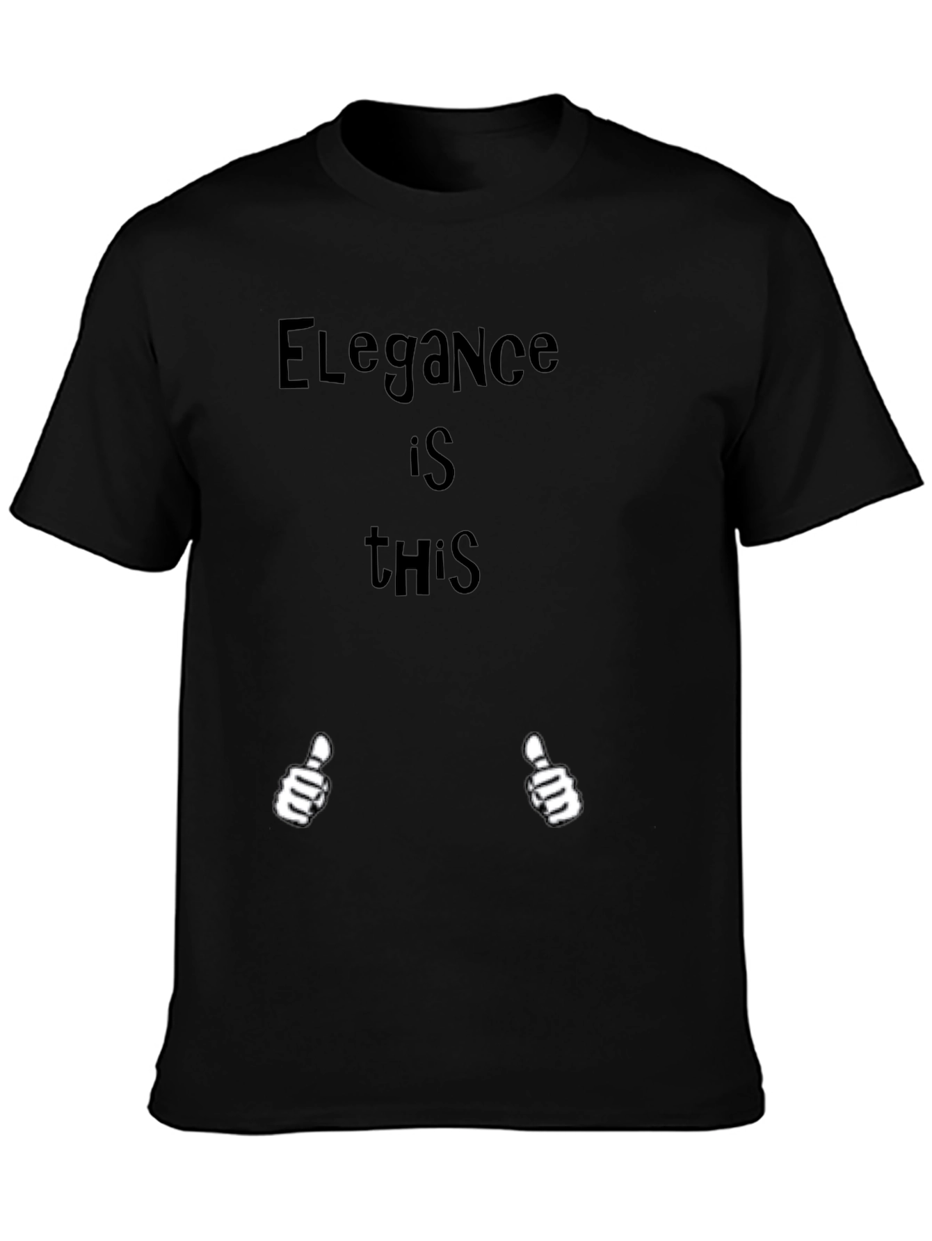 Elegant Humor Black T-Shirt