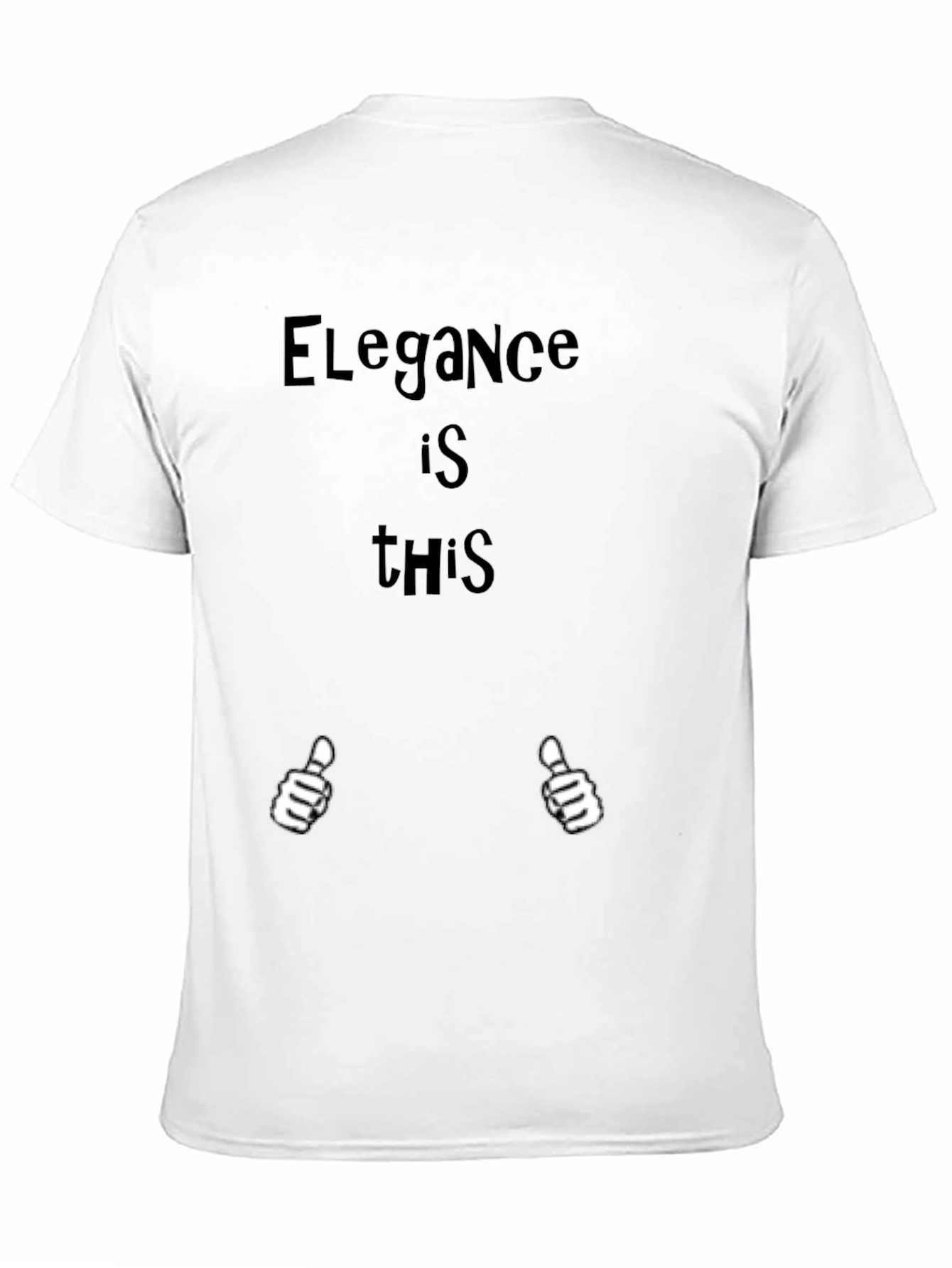 Elegant Humor Black T-Shirt