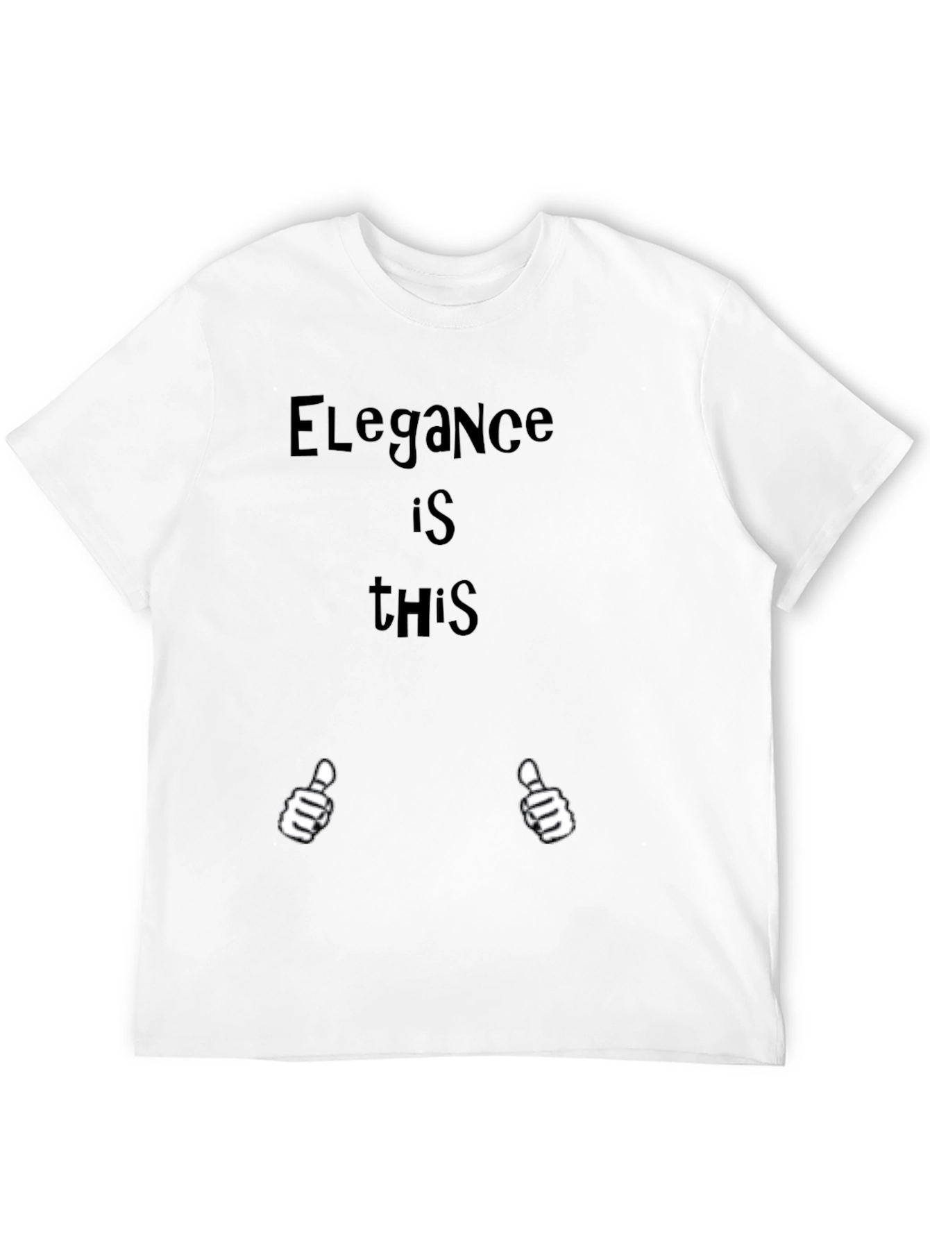 Elegant Humor Black T-Shirt