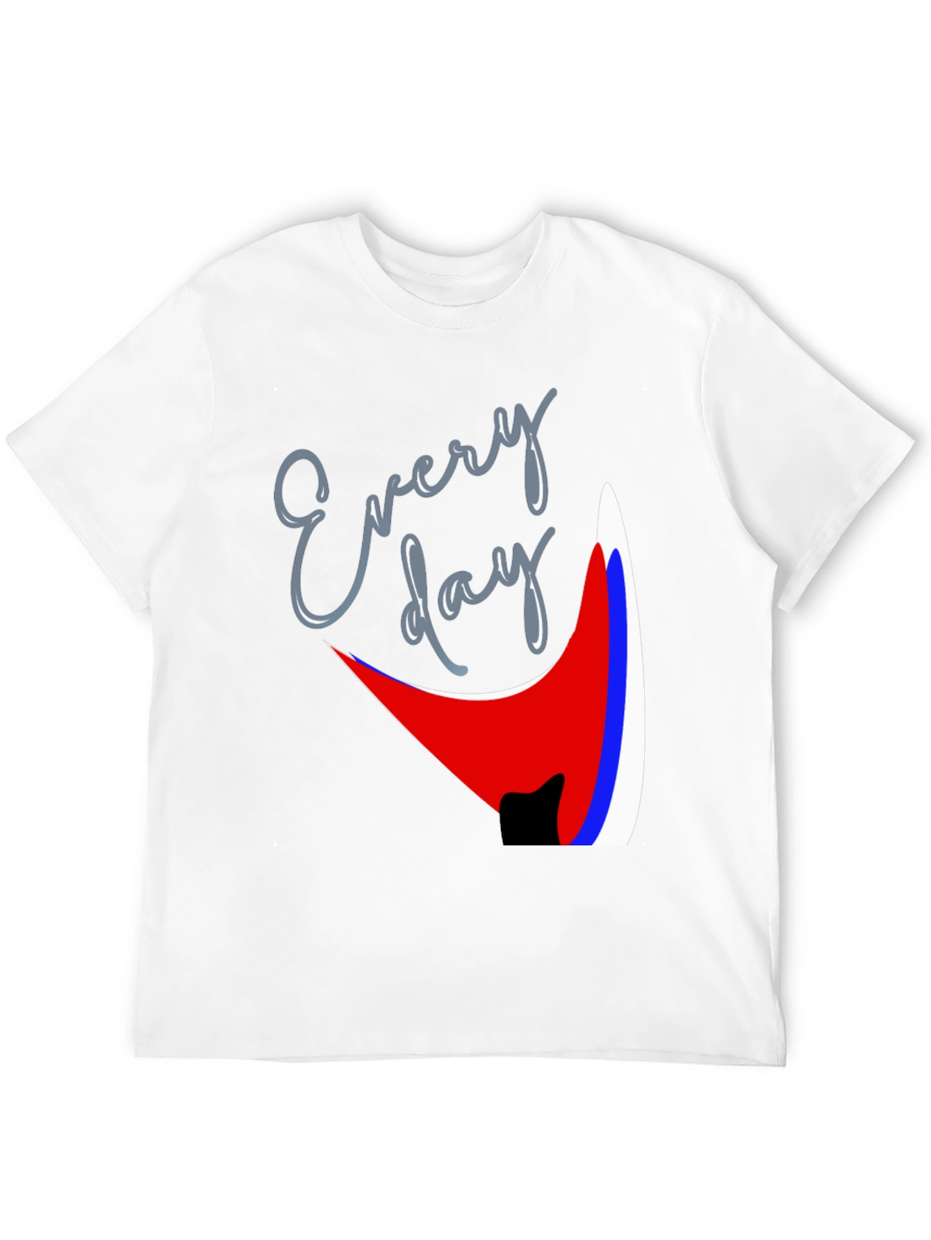 Every Day Graphic Tee - Trendy Black T-Shirt