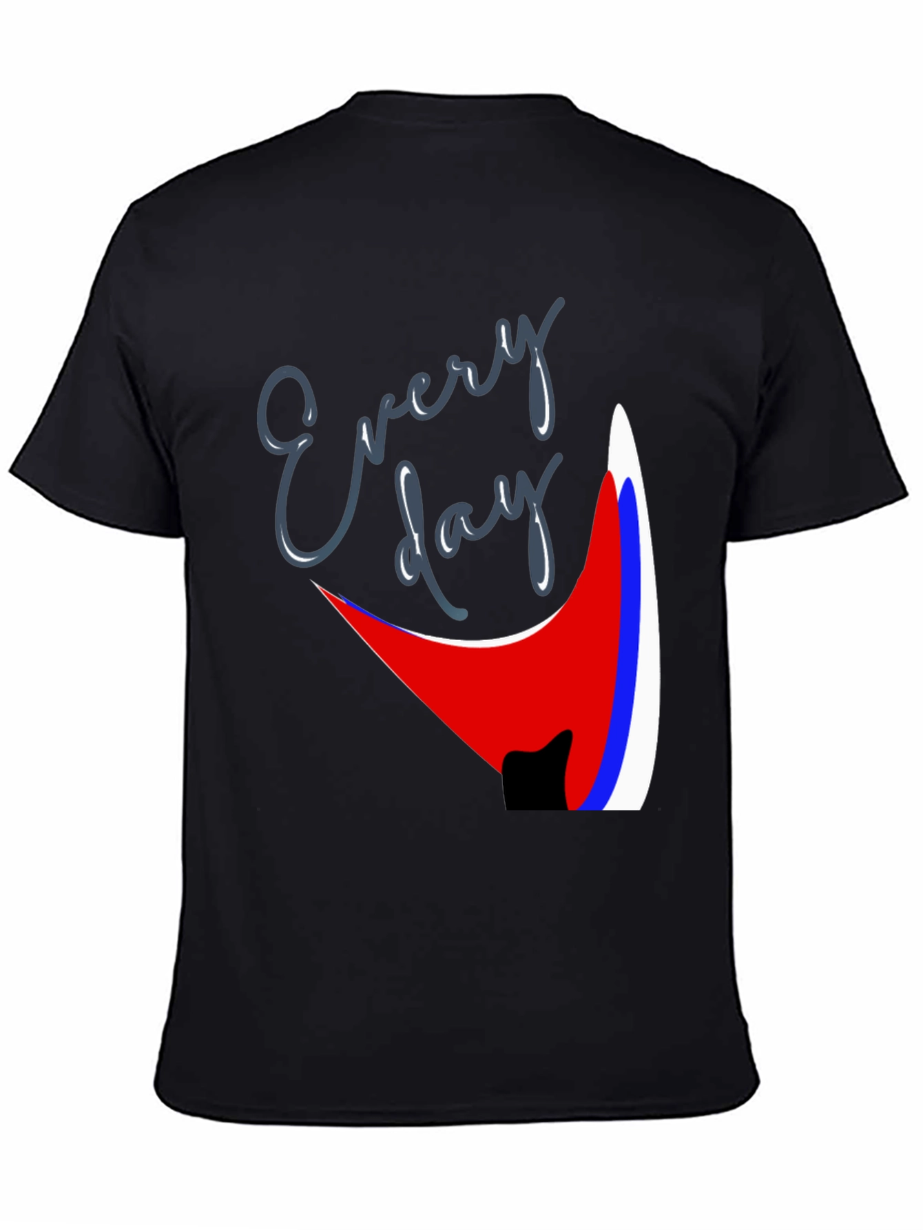 Every Day Graphic Tee - Trendy Black T-Shirt