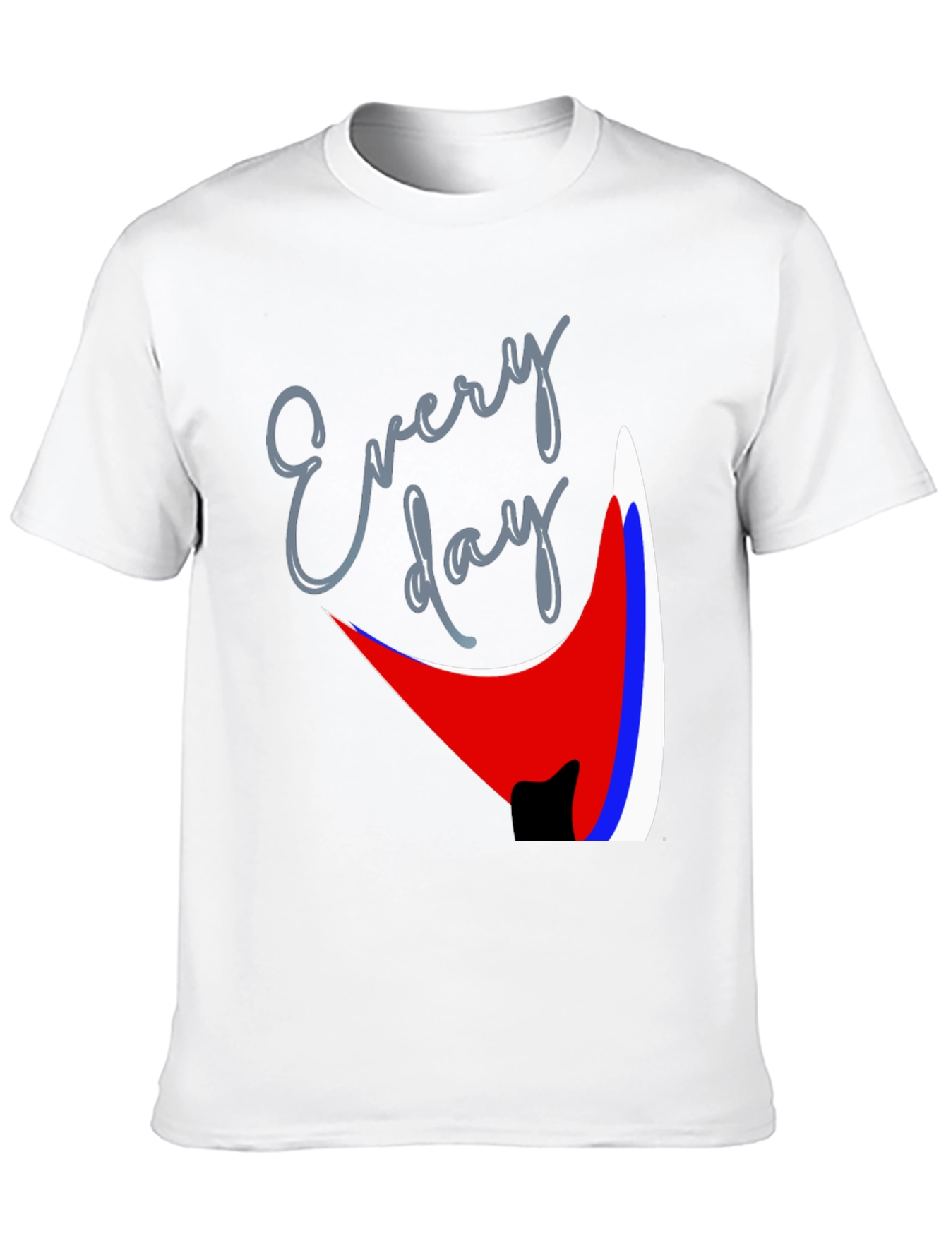 Every Day Graphic Tee - Trendy Black T-Shirt