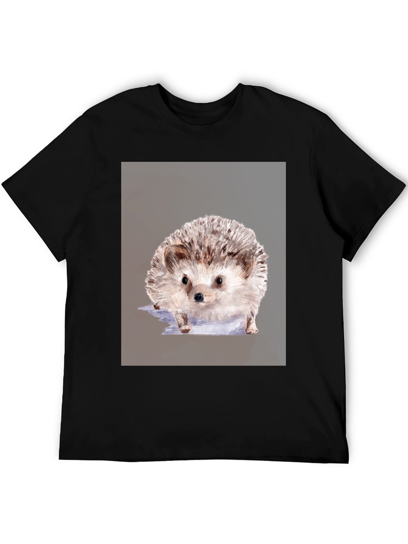 Hedgehog Graphic Tee - Unisex Black T-Shirt