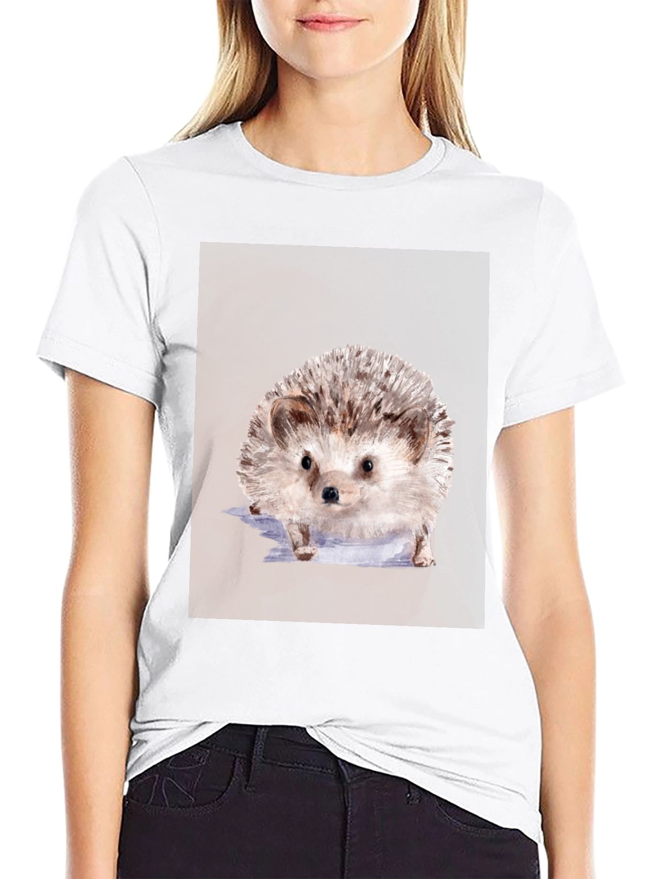 Hedgehog Graphic Tee - Unisex Black T-Shirt