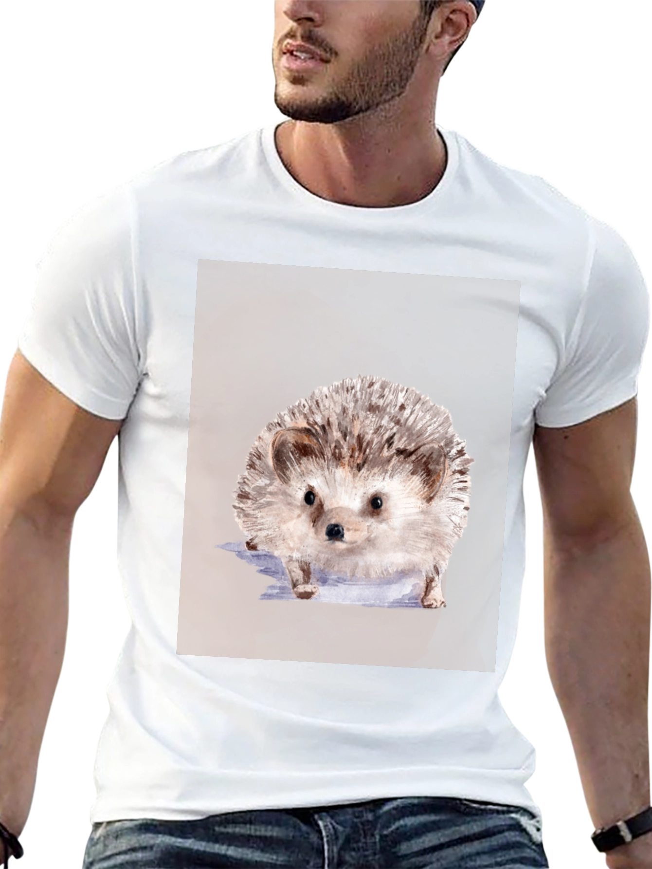 Hedgehog Graphic Tee - Unisex Black T-Shirt