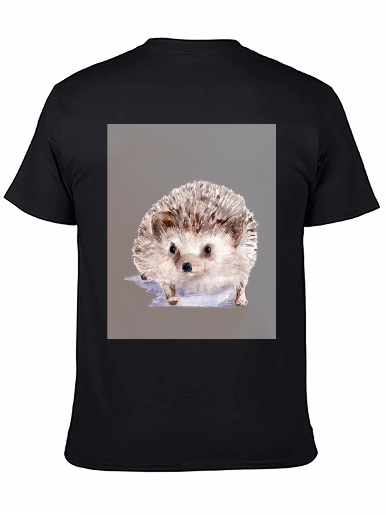 Hedgehog Graphic Tee - Unisex Black T-Shirt