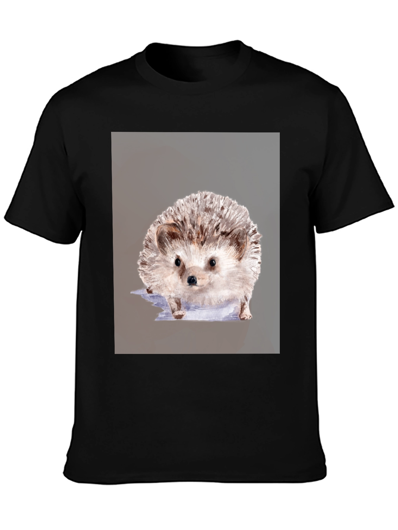 Hedgehog Graphic Tee - Unisex Black T-Shirt