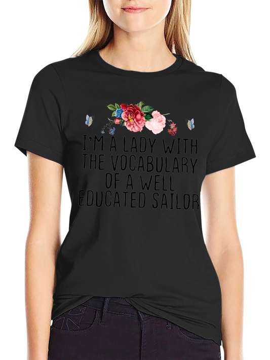 Lady Sailor T-Shirt - Floral Accent