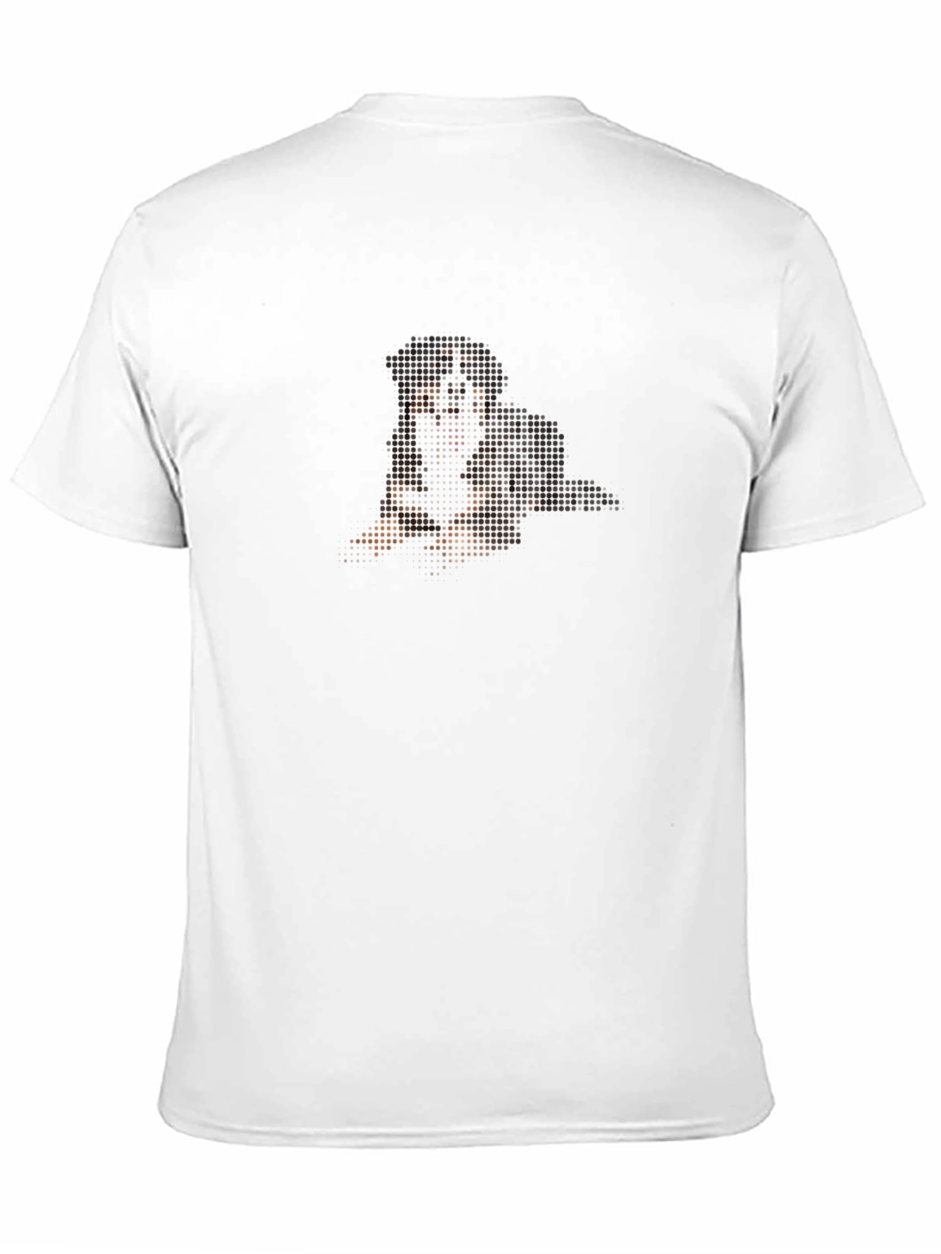 Pixelated Dog Graphic T-Shirt - Black