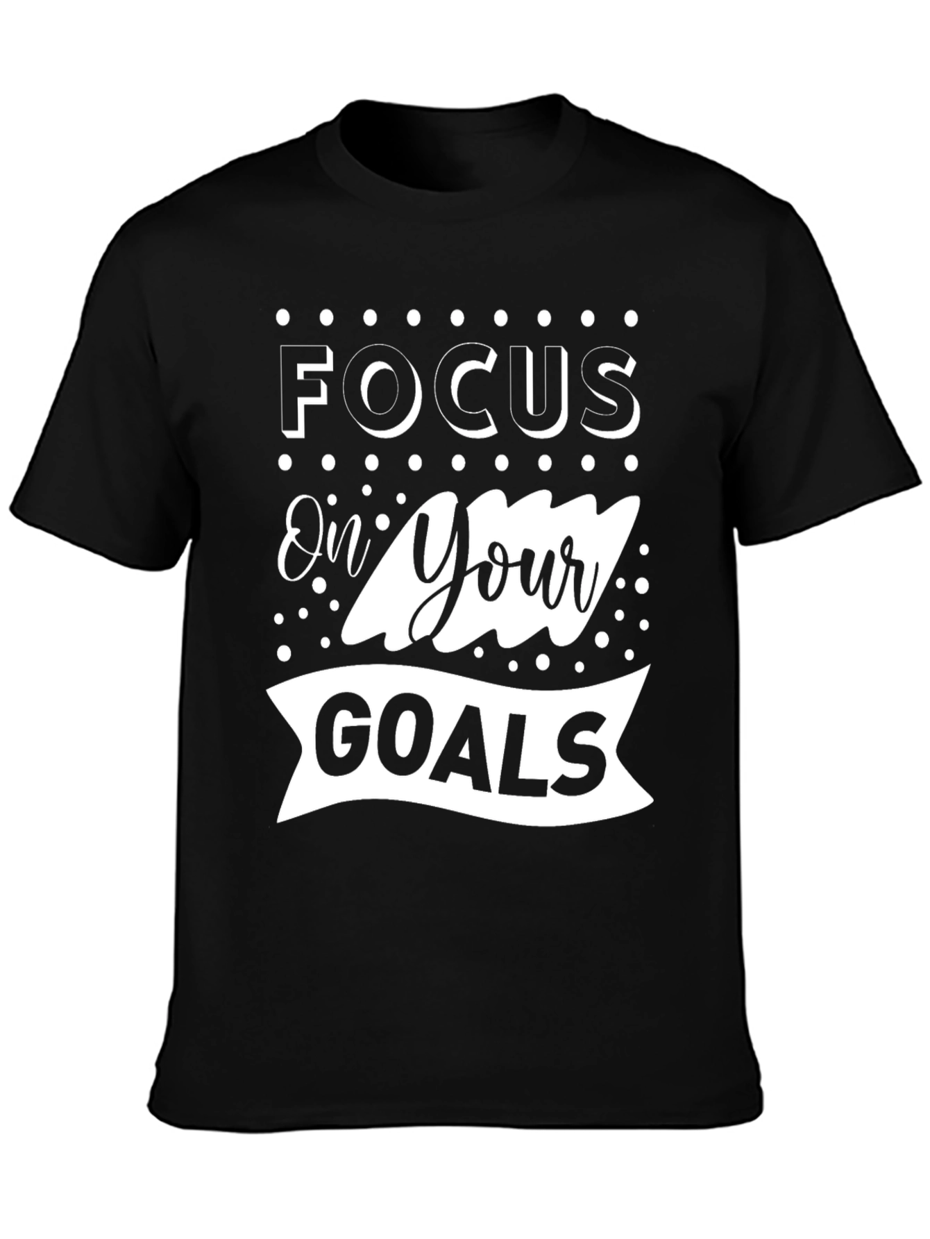 Focus On Your Goals Graphic Tee - Black