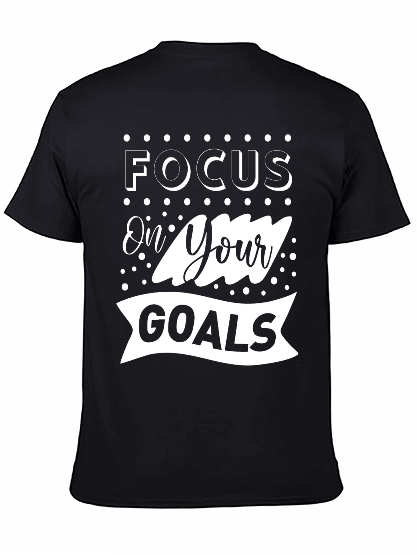 Focus On Your Goals Graphic Tee - Black