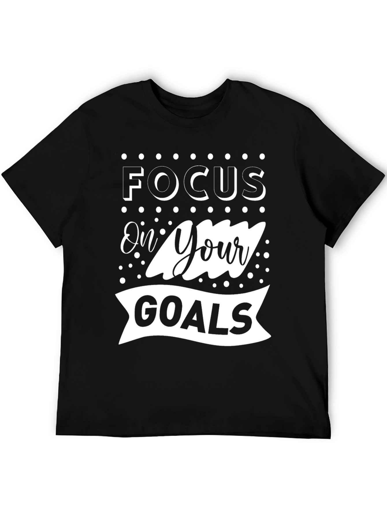 Focus On Your Goals Graphic Tee - Black