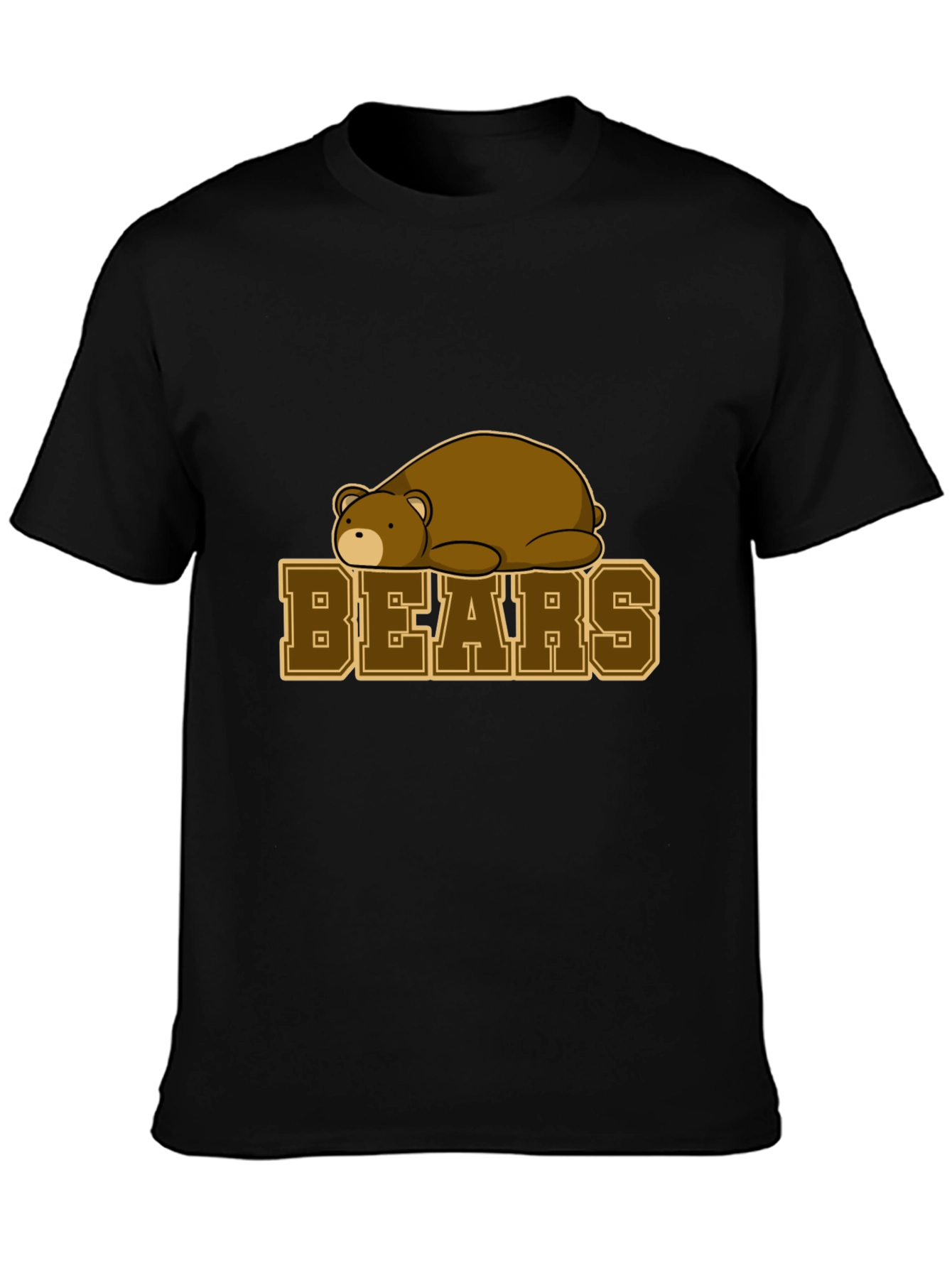 Bears Graphic T-Shirt - Black Cotton Tee