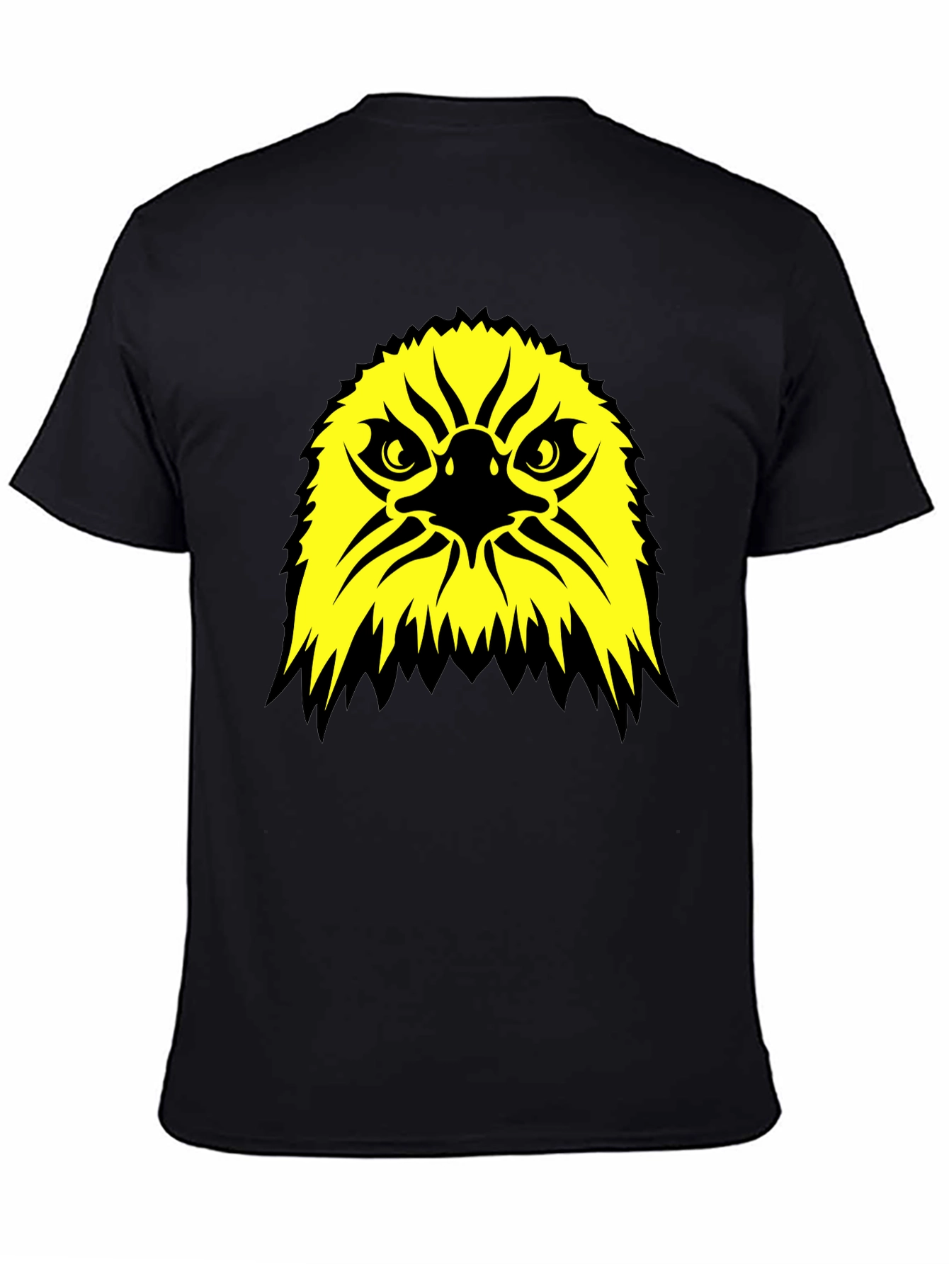 Bold Eagle Graphic Tee - Black Cotton T-Shirt