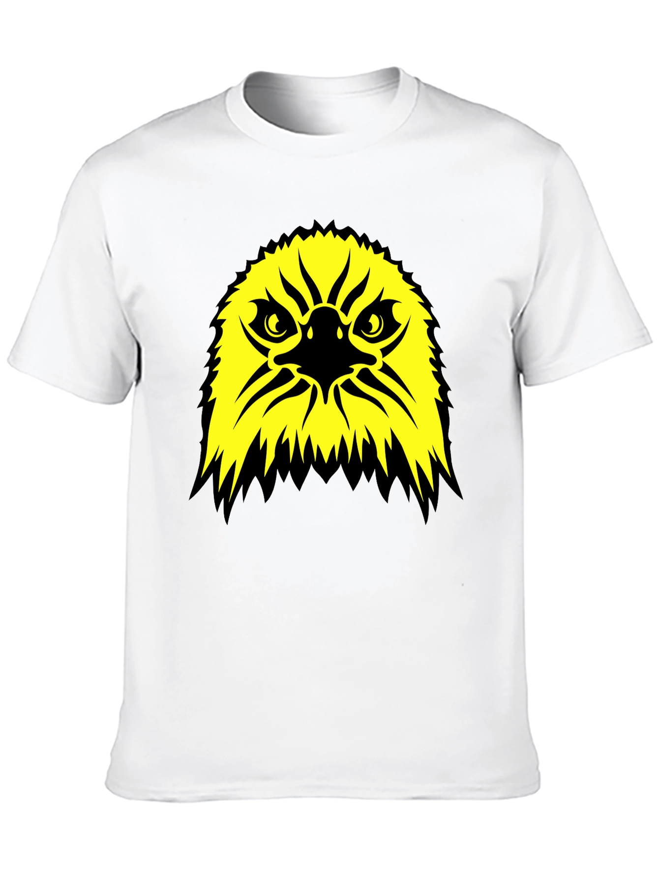 Bold Eagle Graphic Tee - Black Cotton T-Shirt
