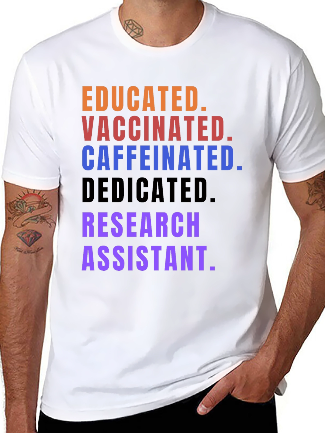 Educated Vaccinated Research Assistant Graphic Tee