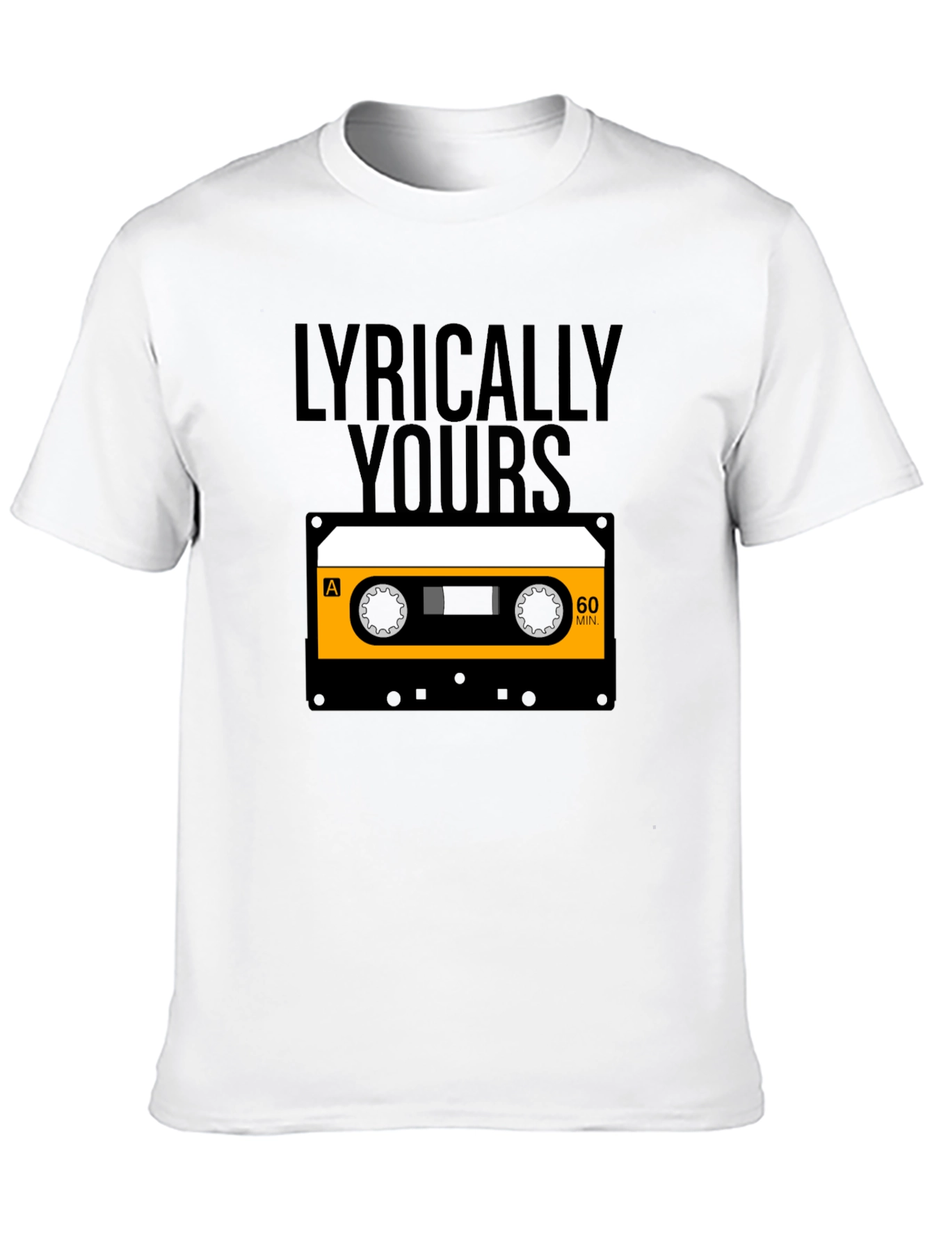 Lyrically Yours Cassette Tape T-Shirt - Retro Music Tee