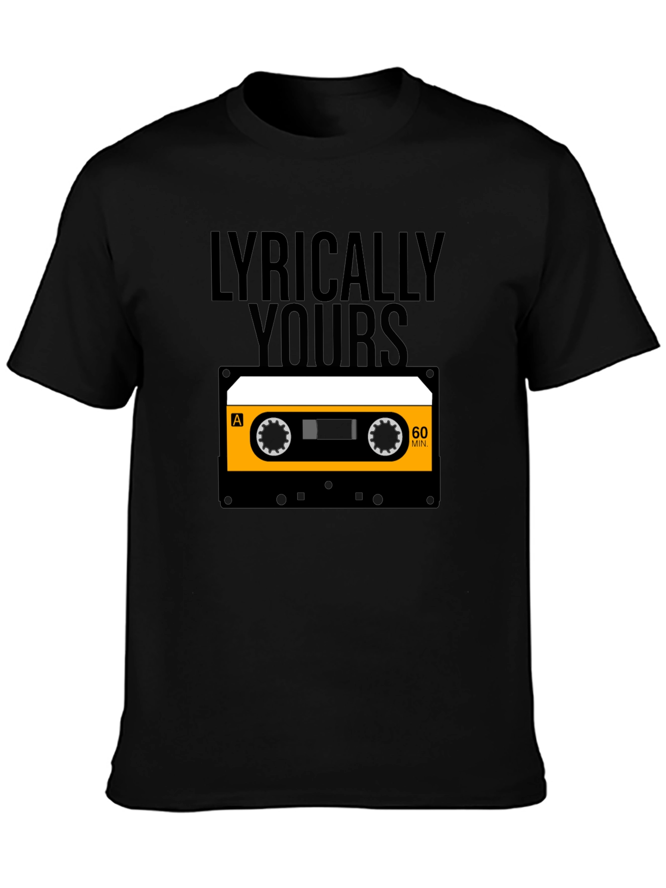 Lyrically Yours Cassette Tape T-Shirt - Retro Music Tee