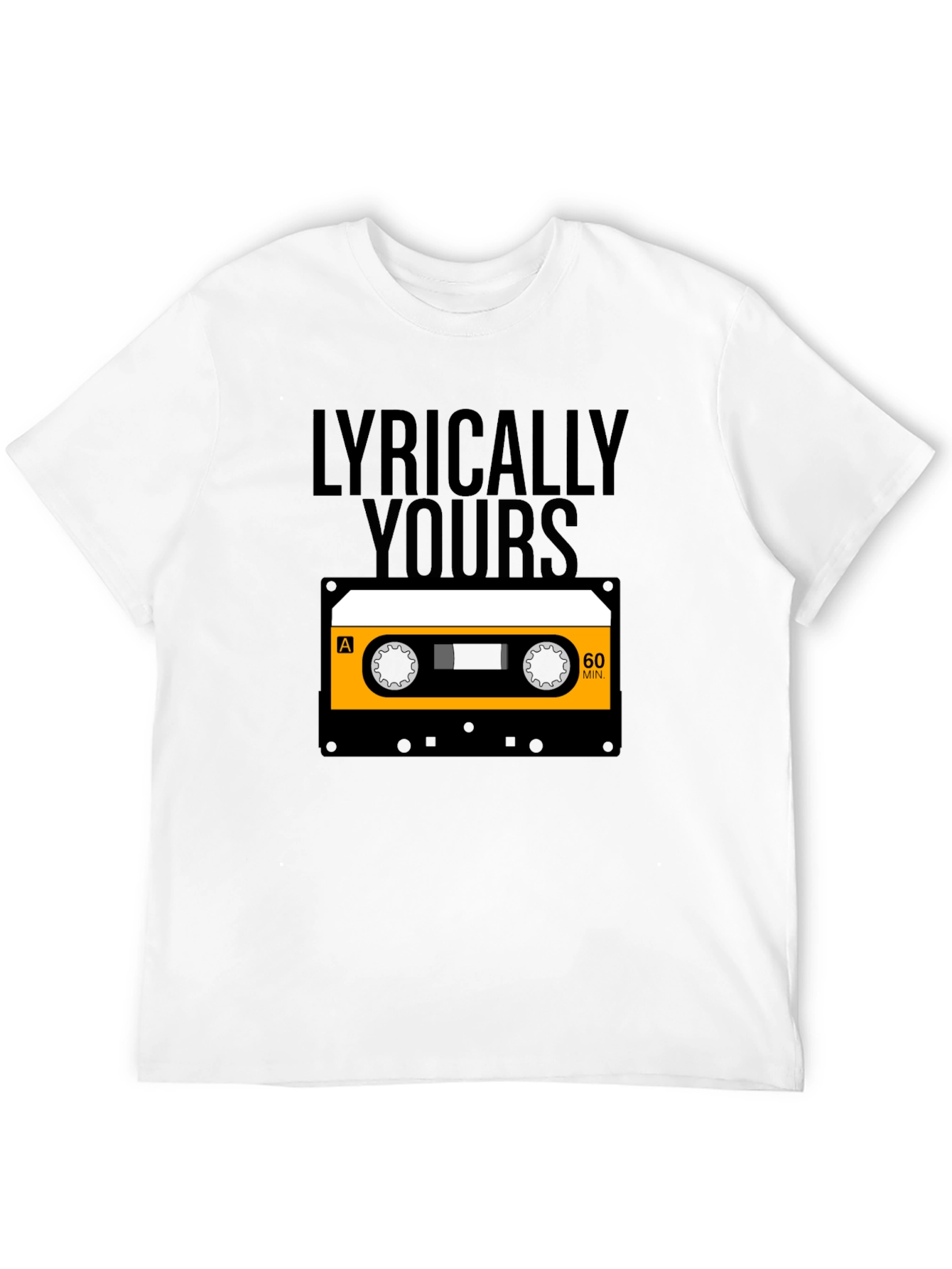Lyrically Yours Cassette Tape T-Shirt - Retro Music Tee