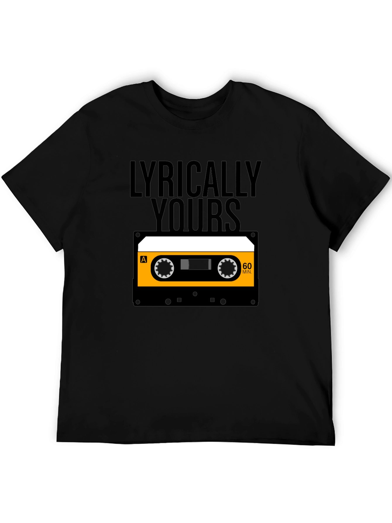 Lyrically Yours Cassette Tape T-Shirt - Retro Music Tee