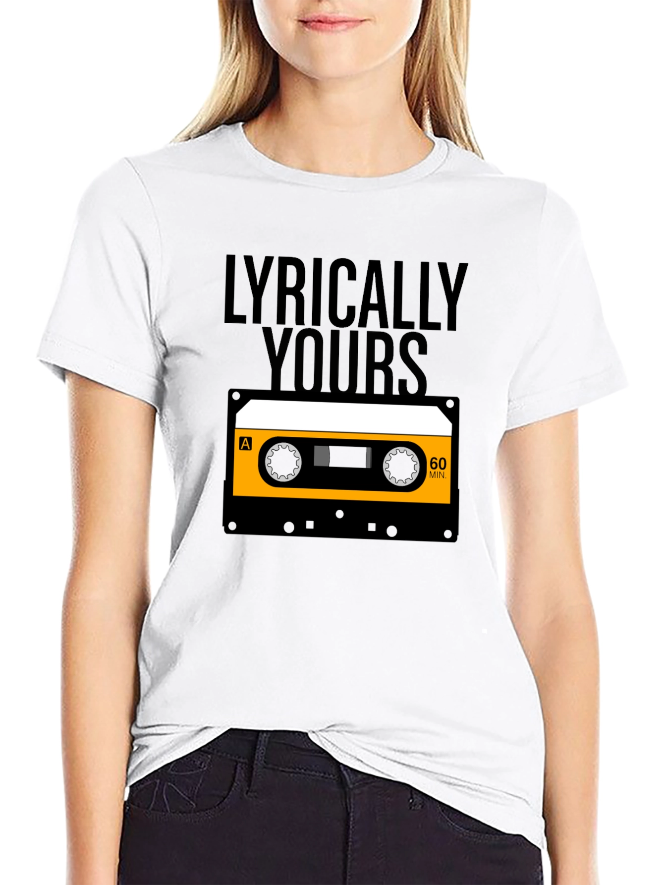 Lyrically Yours Cassette Tape T-Shirt - Retro Music Tee