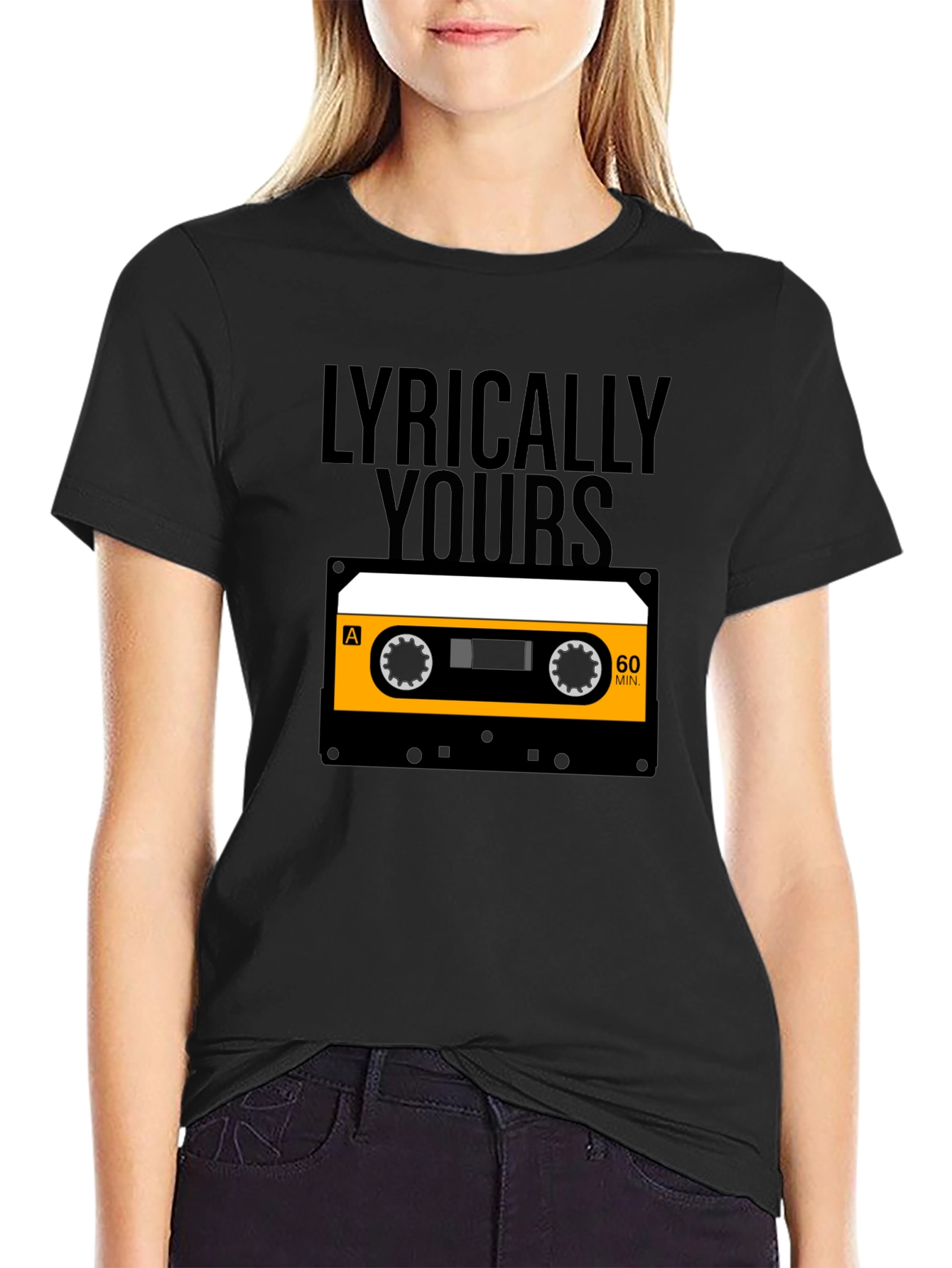 Lyrically Yours Cassette Tape T-Shirt - Retro Music Tee