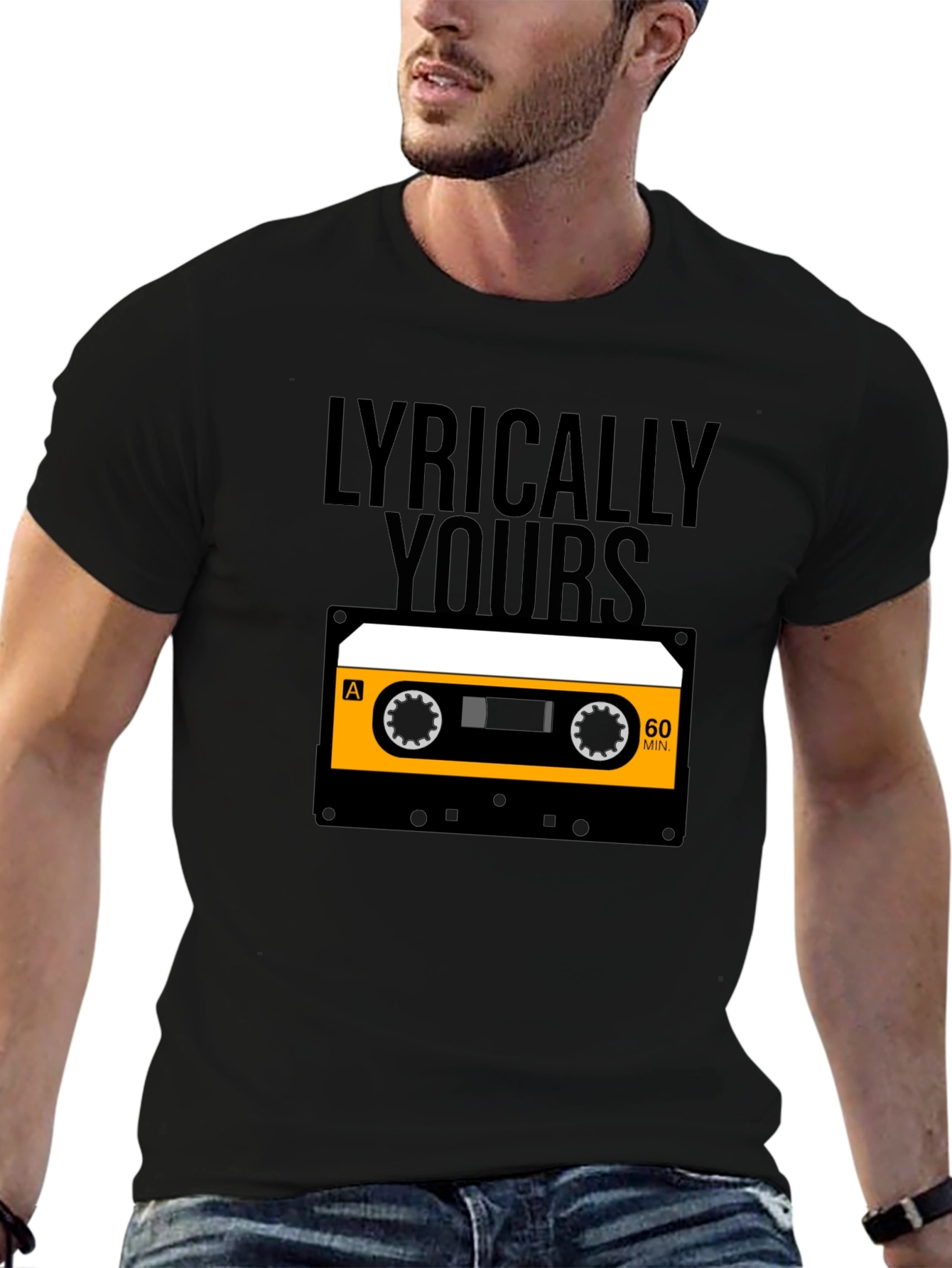 Lyrically Yours Cassette Tape T-Shirt - Retro Music Tee