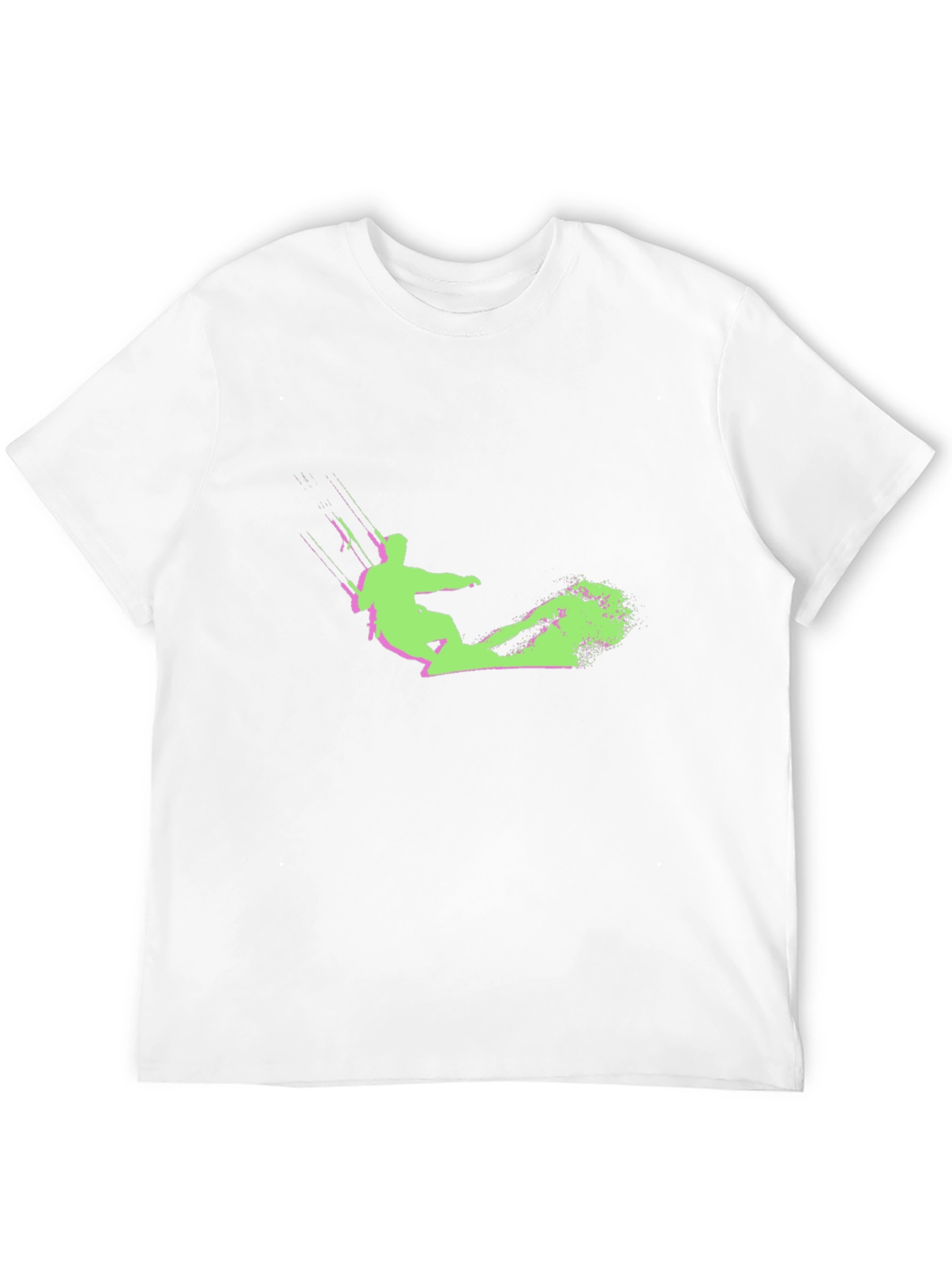Kitesurfing Graphic Tee - Black Cotton Comfort