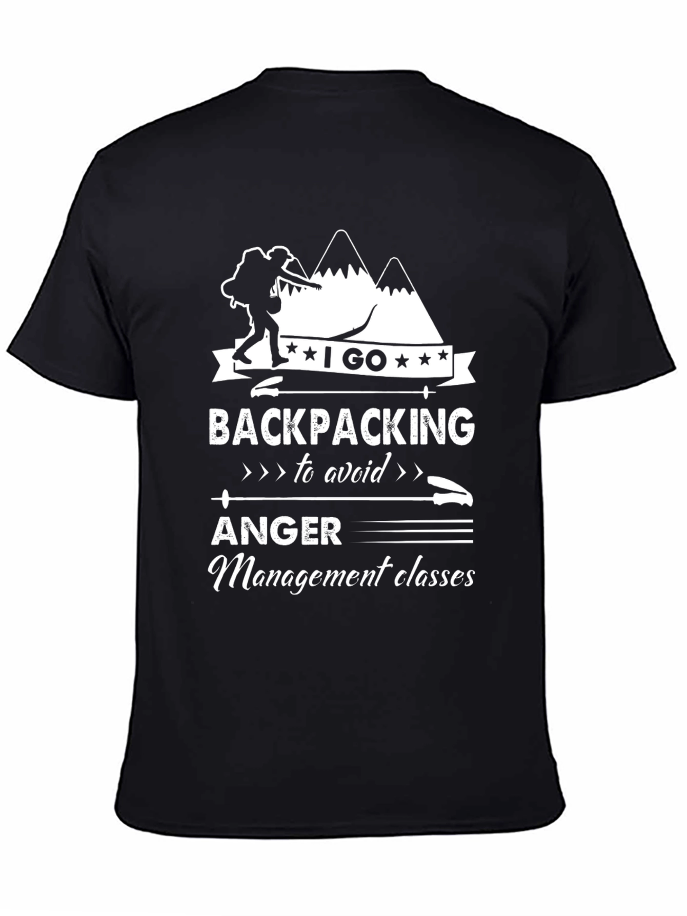 Funny Backpacking T-Shirt: Avoid Anger Management
