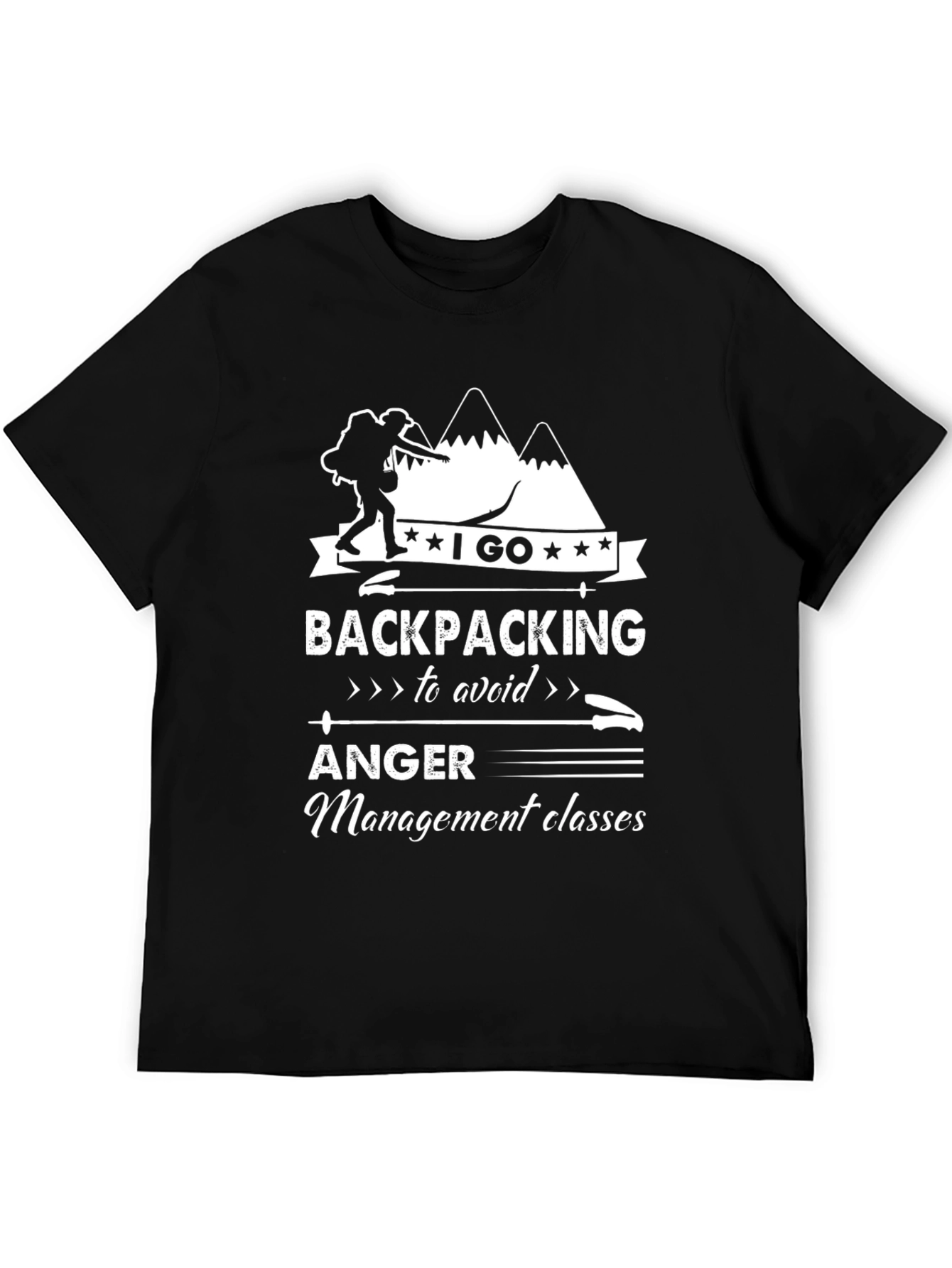 Funny Backpacking T-Shirt: Avoid Anger Management