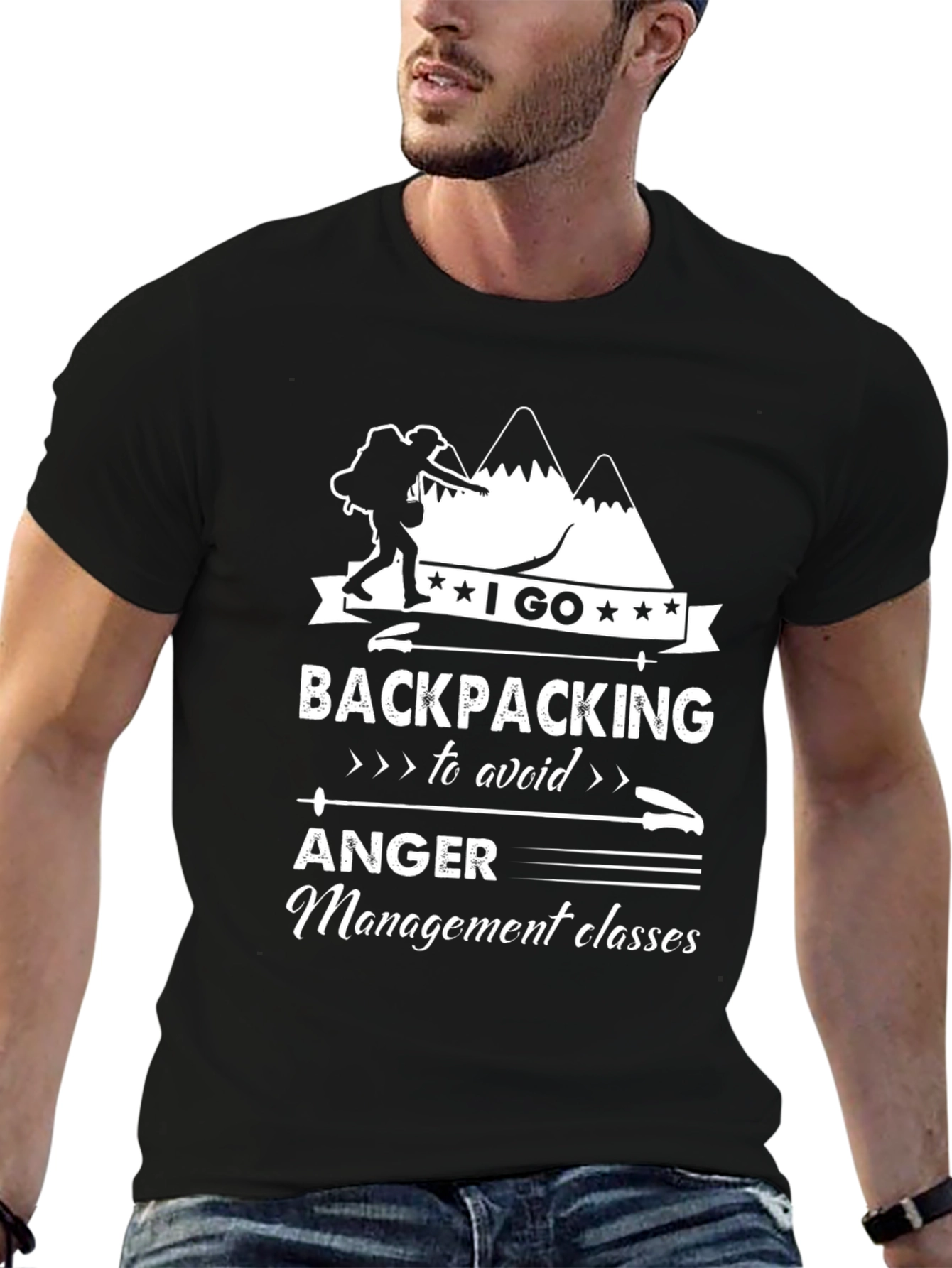 Funny Backpacking T-Shirt: Avoid Anger Management