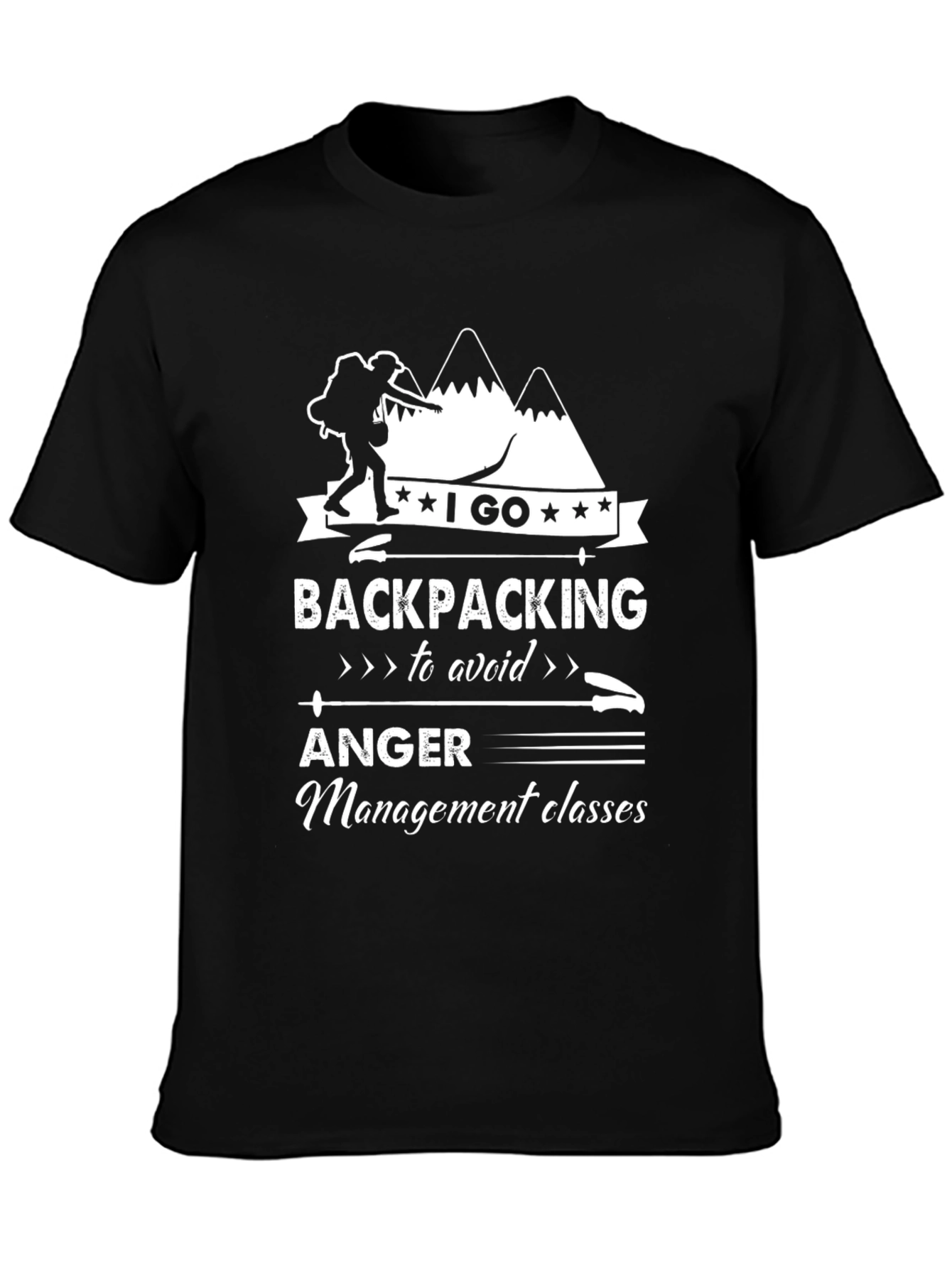 Funny Backpacking T-Shirt: Avoid Anger Management