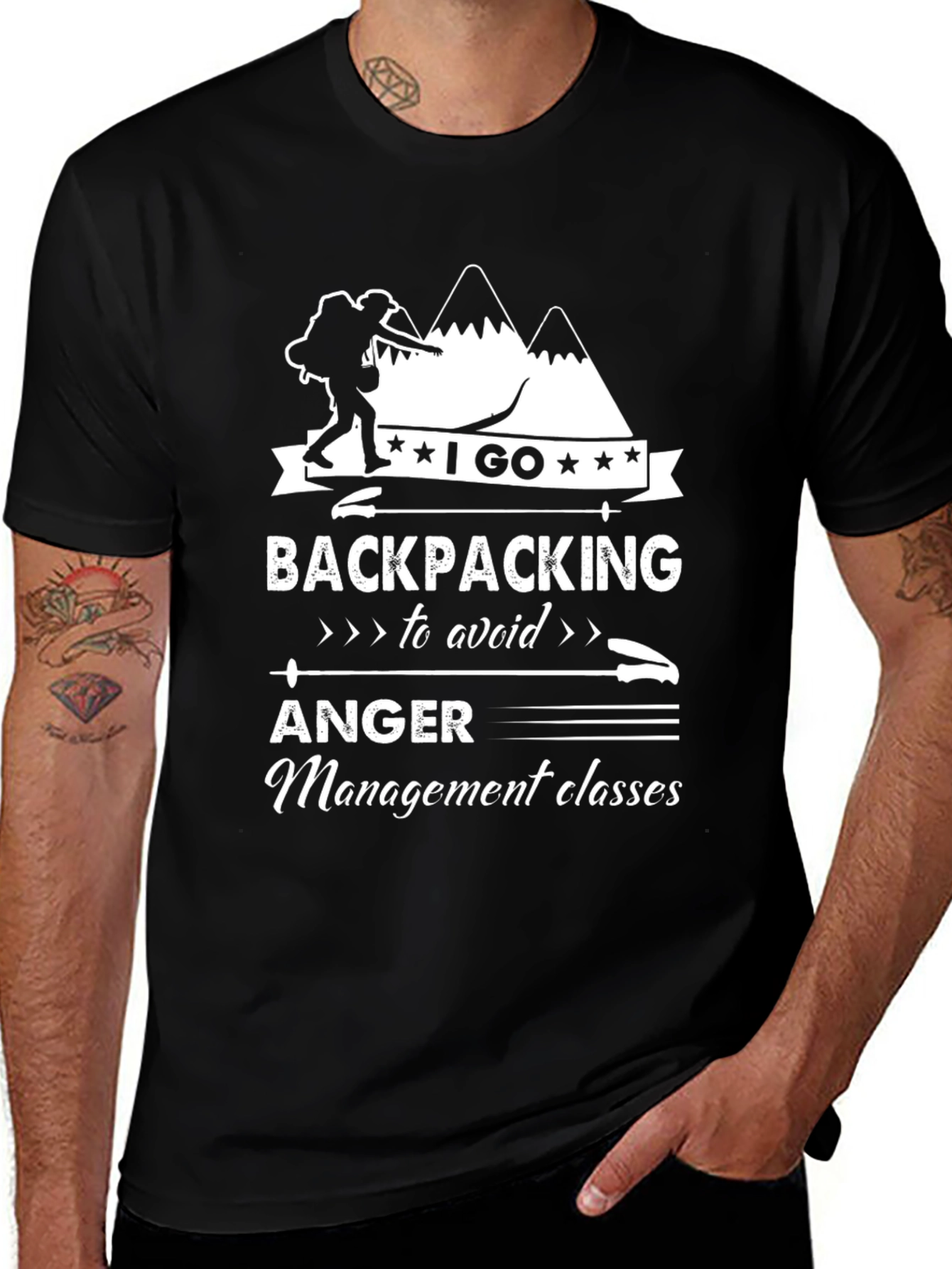 Funny Backpacking T-Shirt: Avoid Anger Management