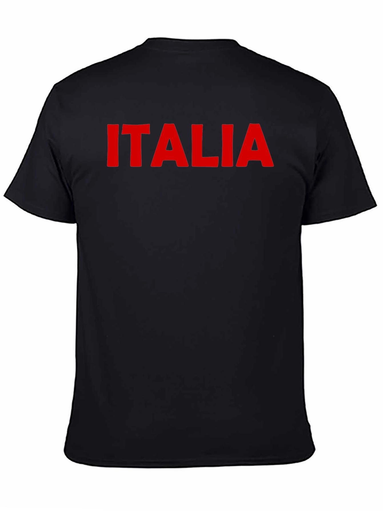 Italia Graphic Tee - Black Cotton T-Shirt
