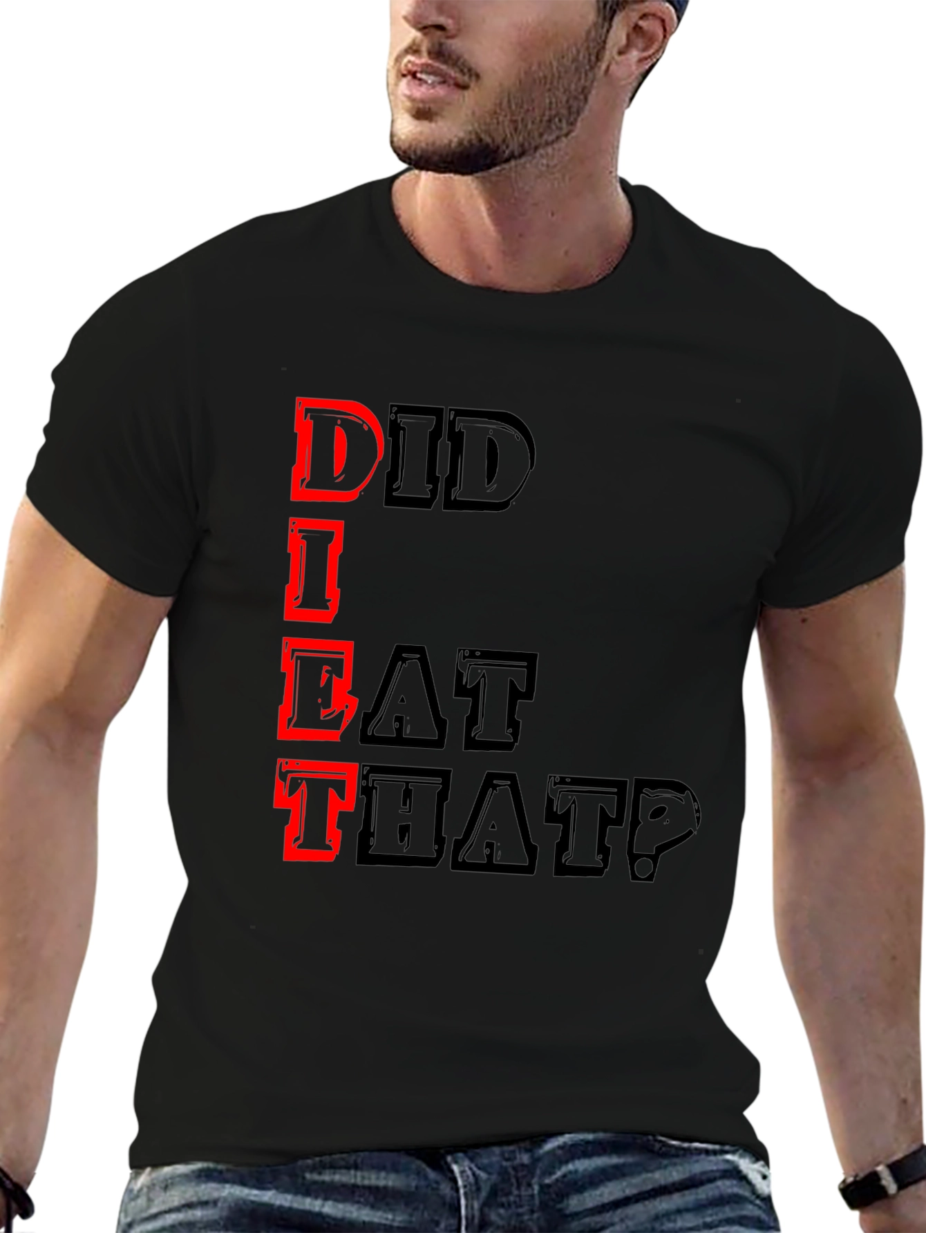 Did I Eat That? Graphic Tee - Black T-Shirt