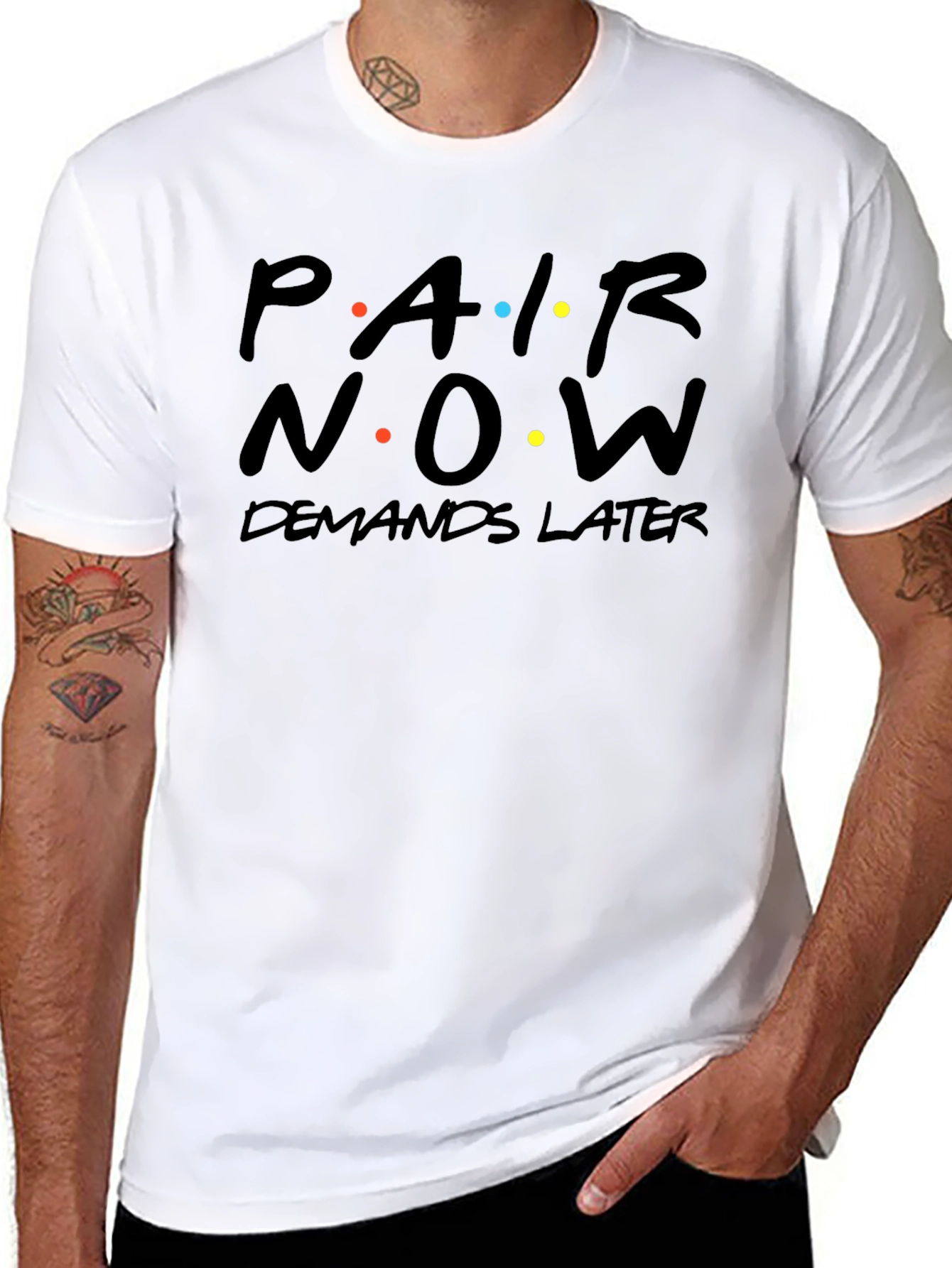 Par Now Demands Later Black Graphic Tee