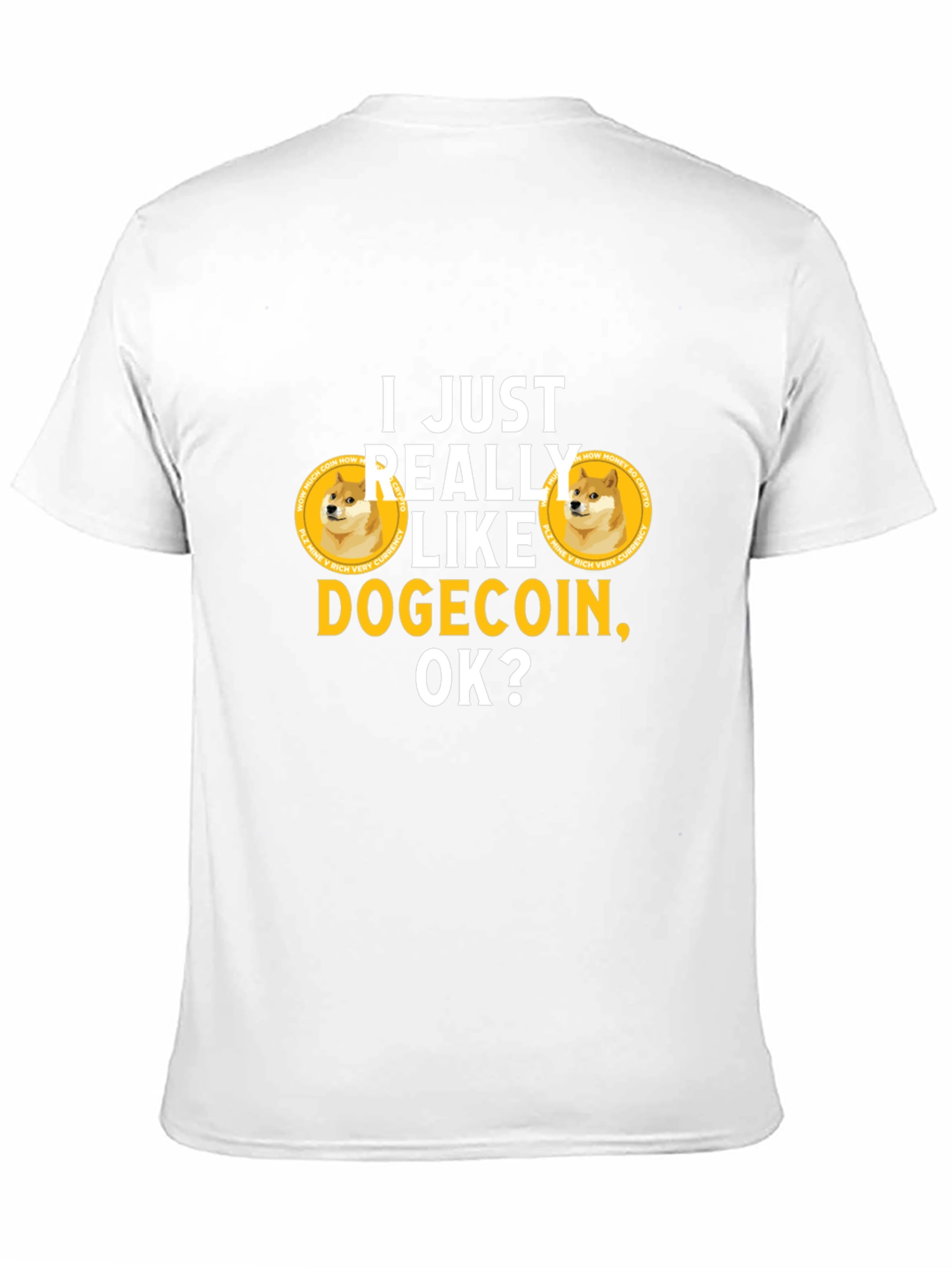 Dogecoin Crypto Black T-Shirt - To the Moon!
