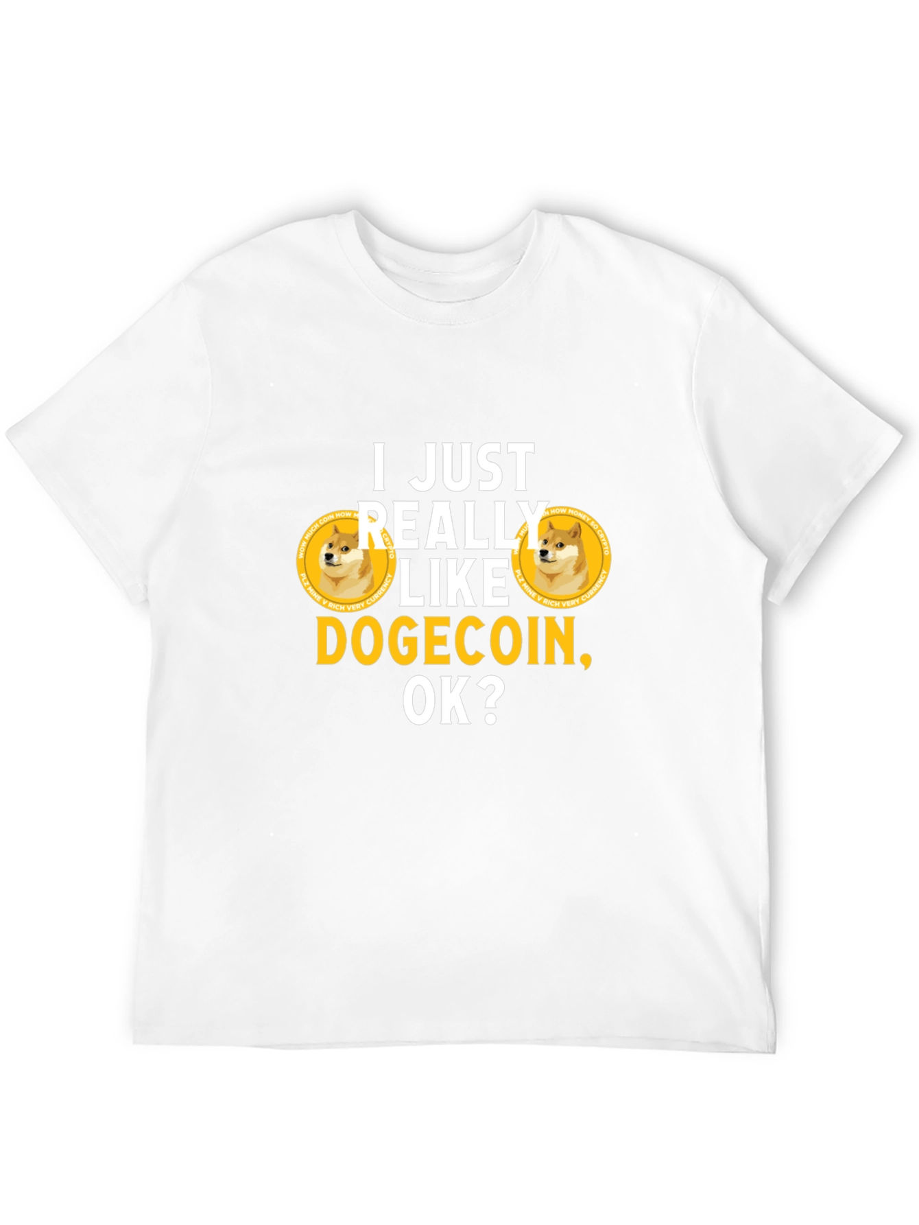 Dogecoin Crypto Black T-Shirt - To the Moon!