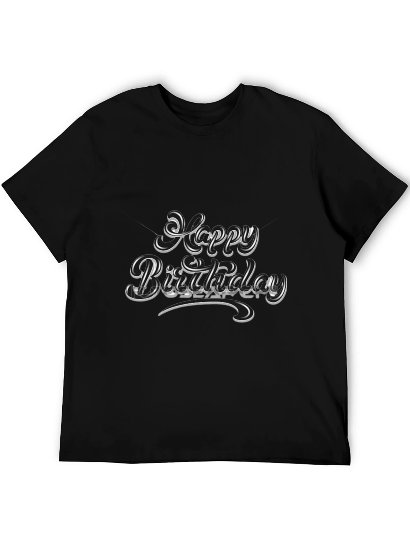 Happy Birthday Black Graphic Tee