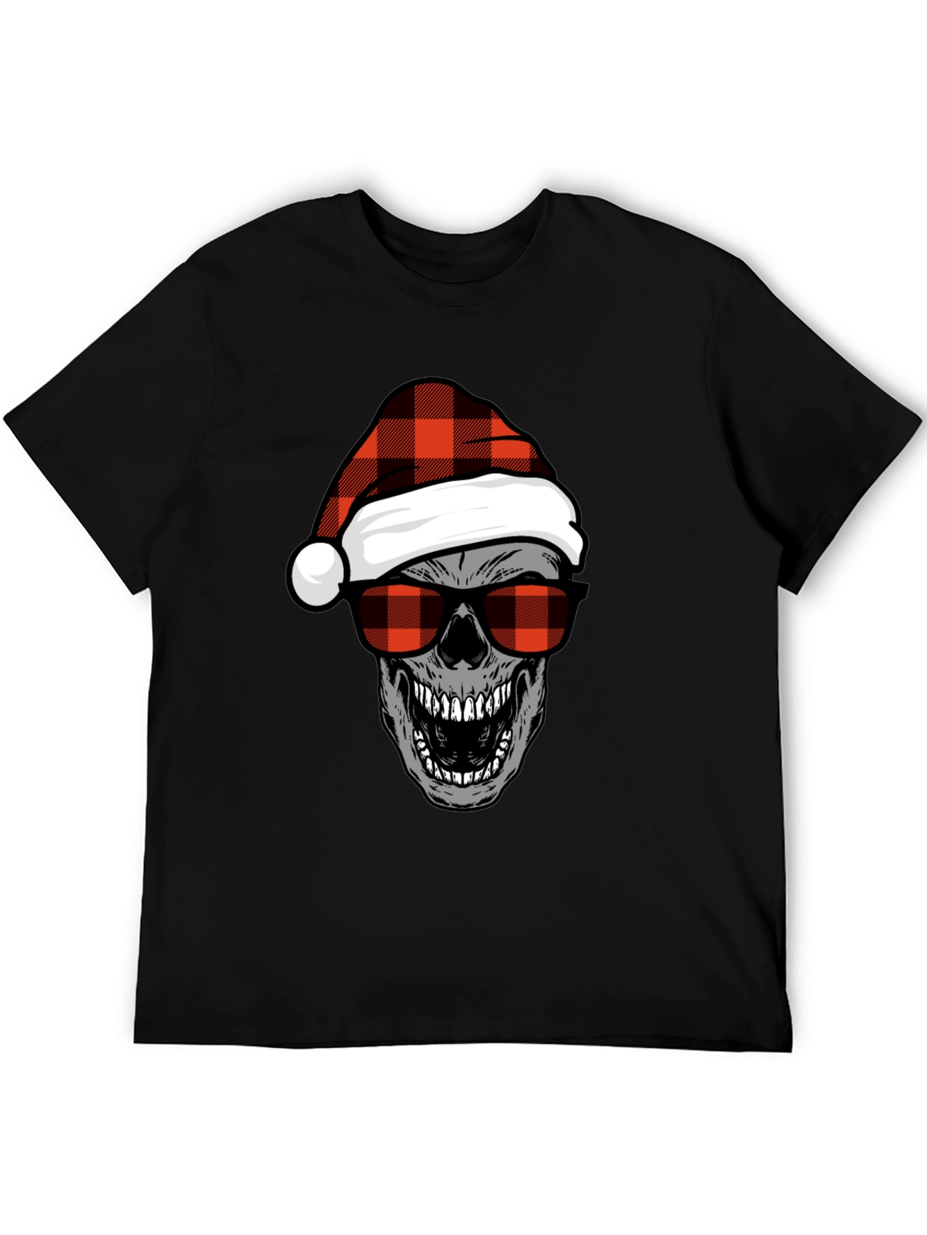 Skull with Santa Hat Graphic Tee