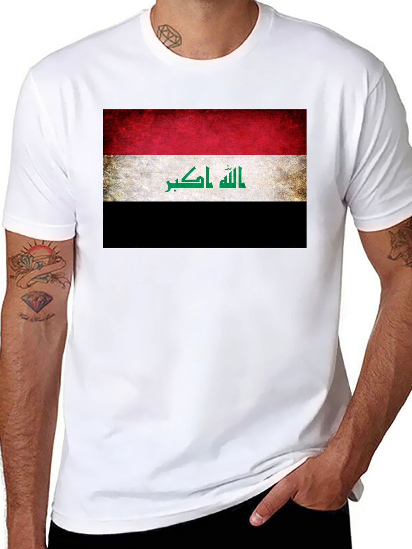 Iraq Flag Graphic T-Shirt - Patriotic Pride