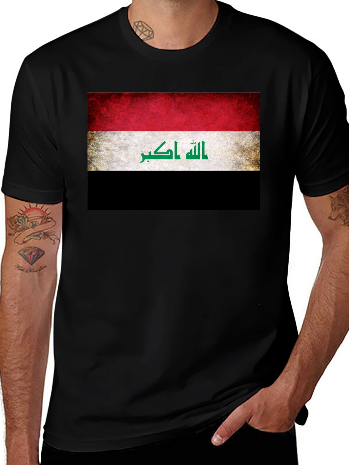 Iraq Flag Graphic T-Shirt - Patriotic Pride