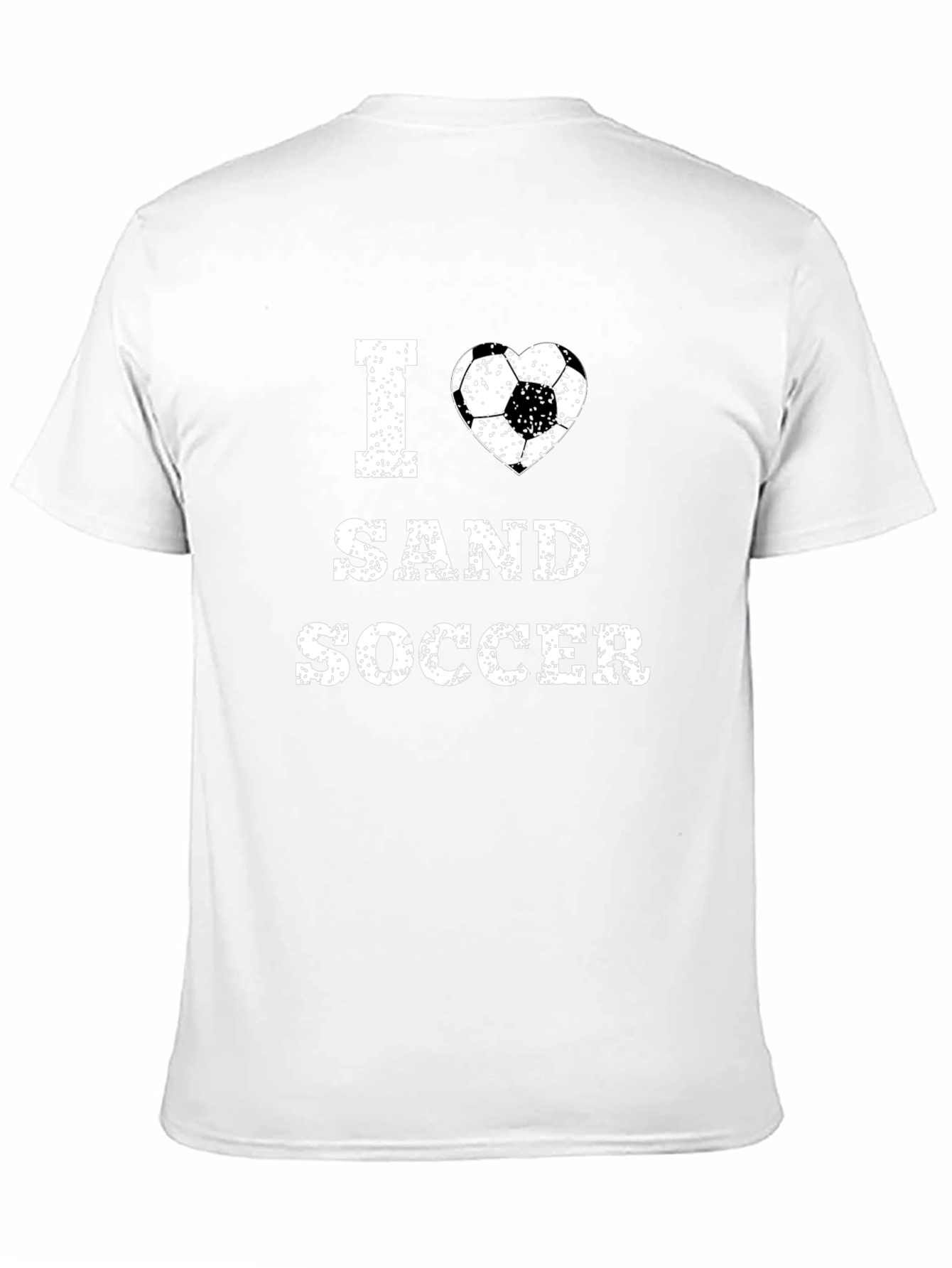 I Love Sand Soccer Graphic T-Shirt - Black