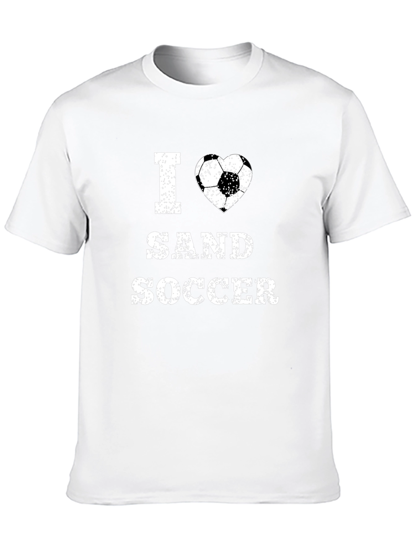 I Love Sand Soccer Graphic T-Shirt - Black