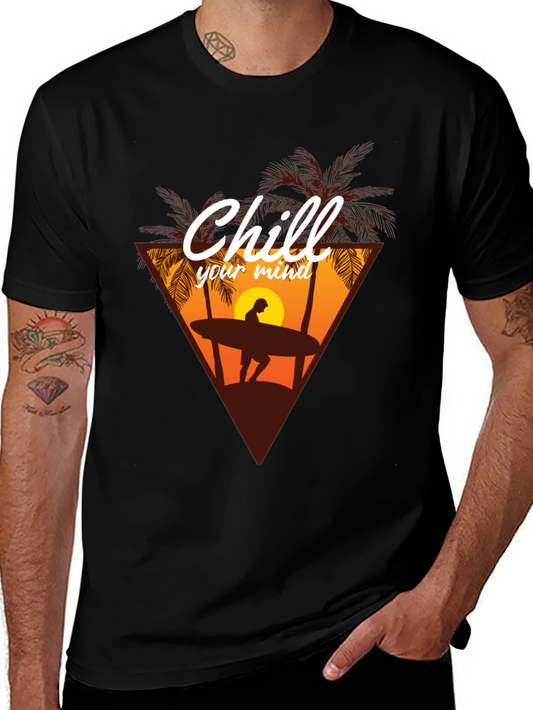 Chill Your Mind Black Graphic Tee
