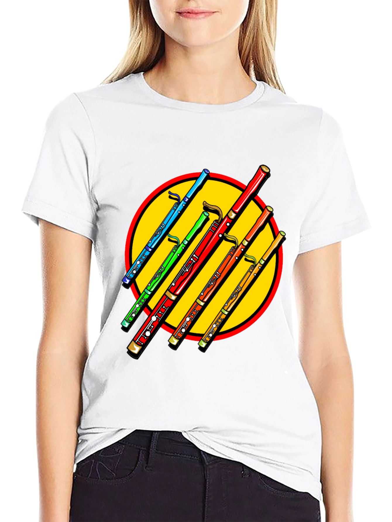 Colorful Bassoon Graphic Tee