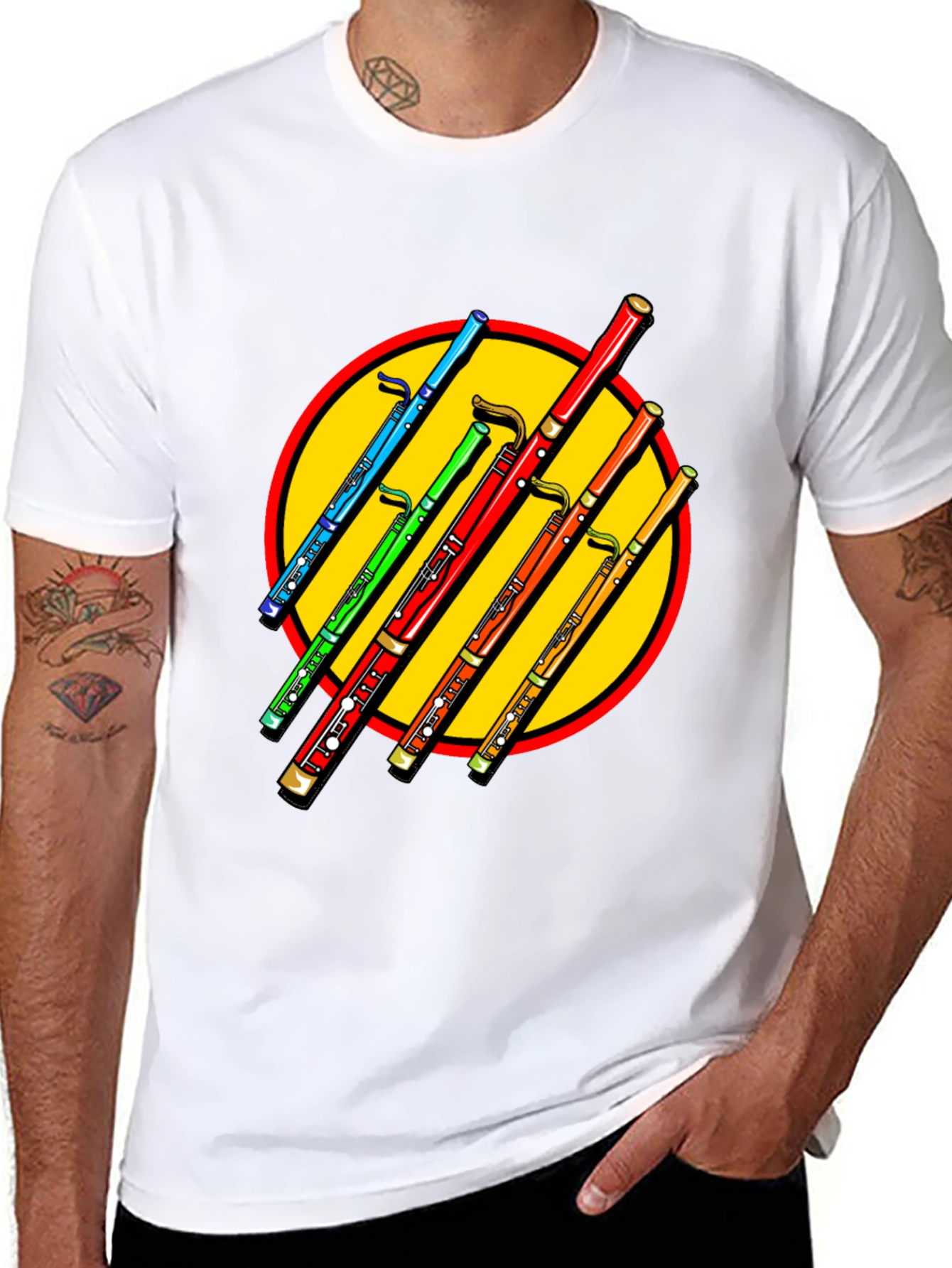 Colorful Bassoon Graphic Tee