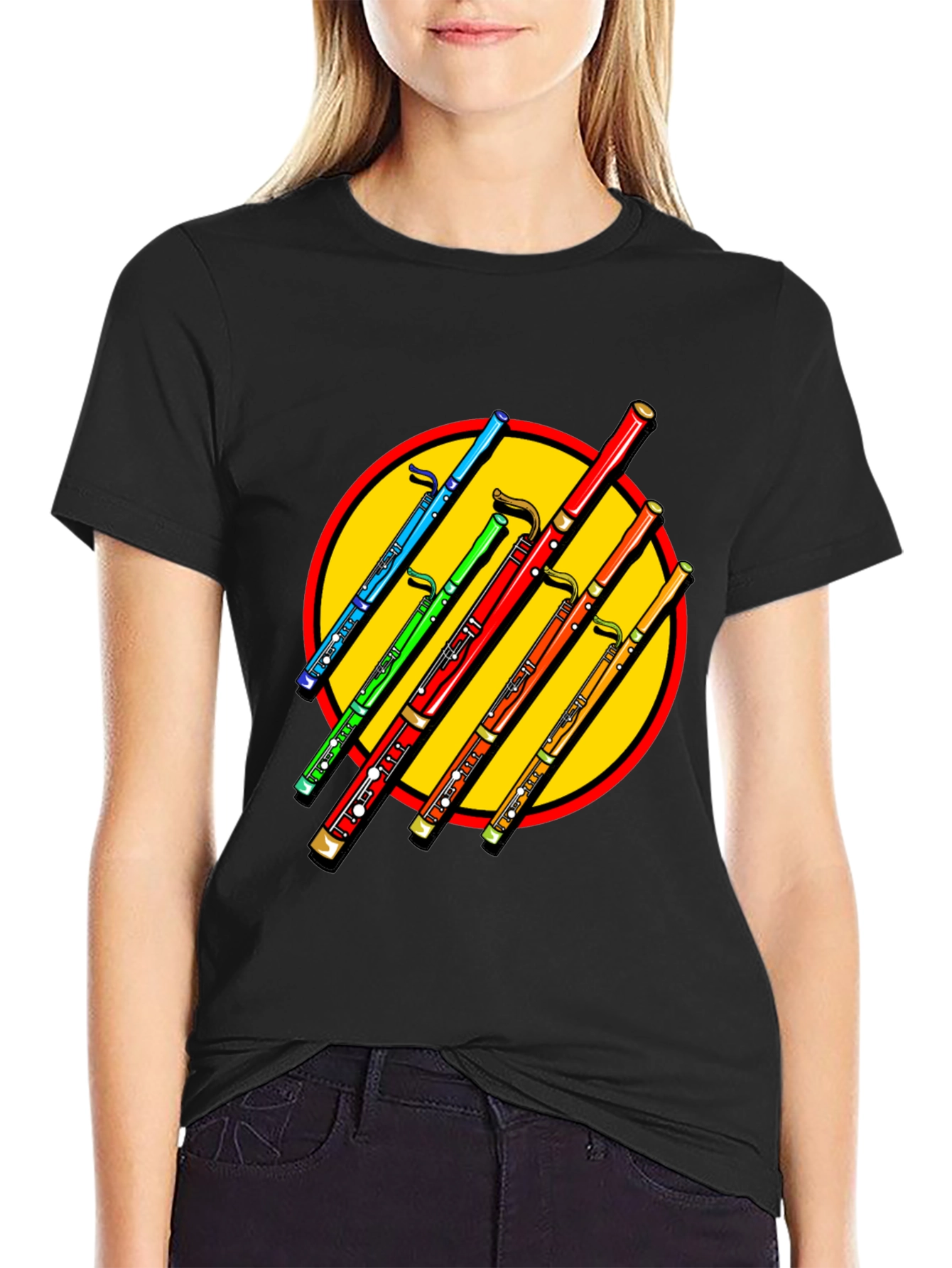 Colorful Bassoon Graphic Tee