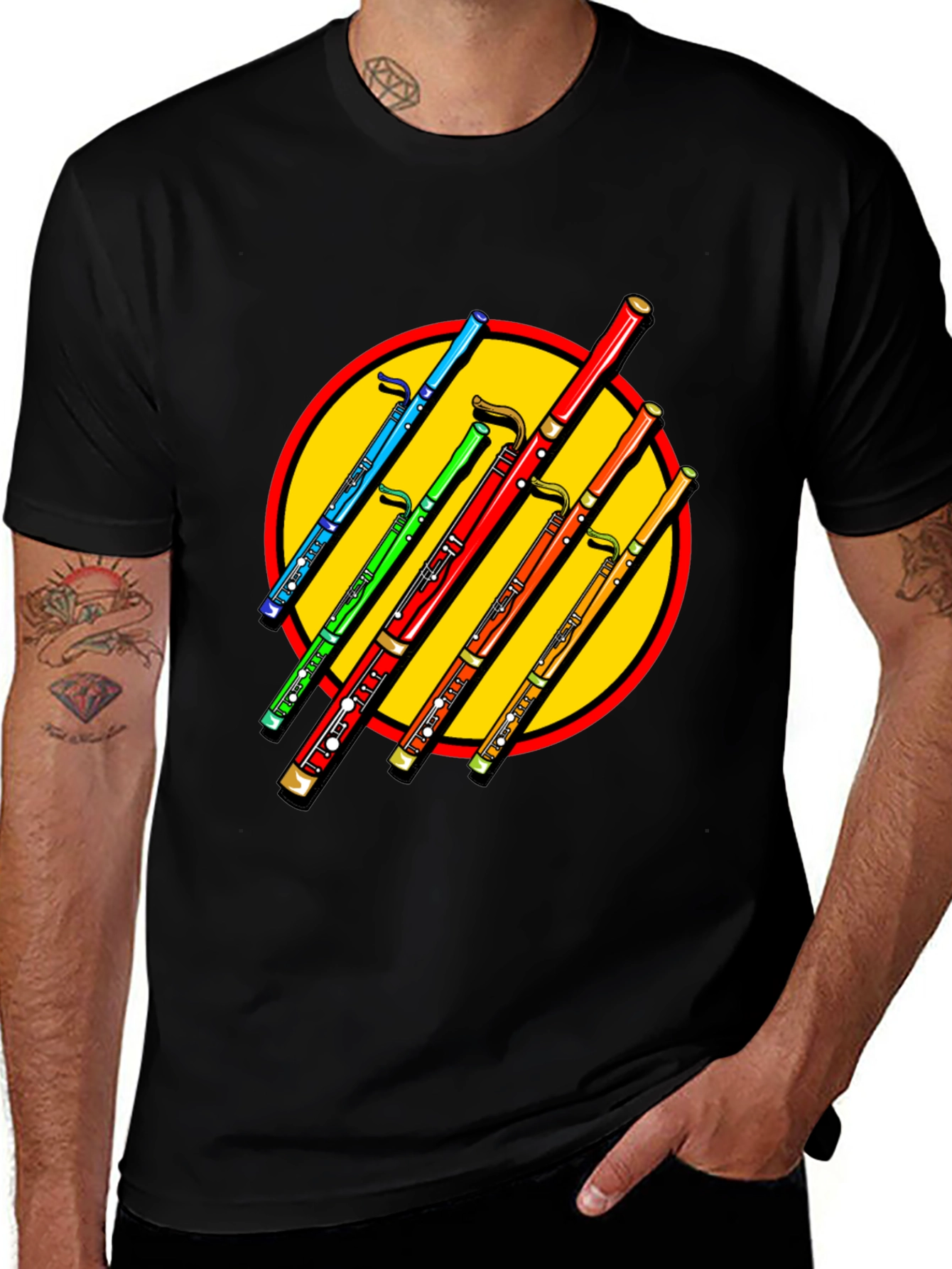 Colorful Bassoon Graphic Tee